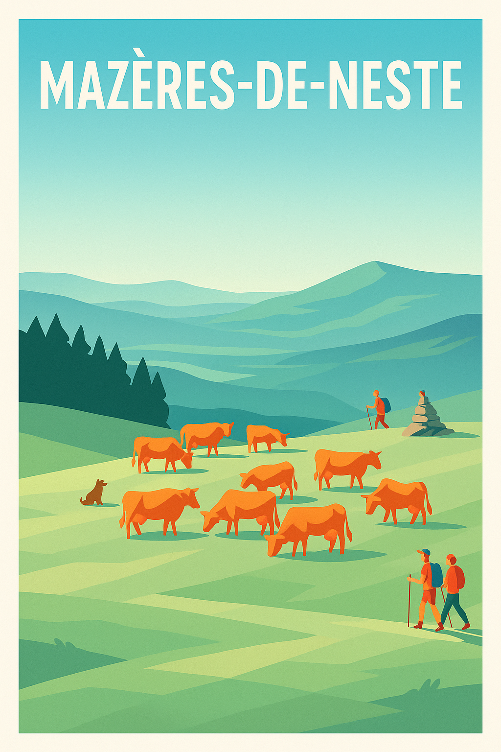 Affiche de Mazères-de-Neste - Évasion bucolique au cœur des Pyrénées