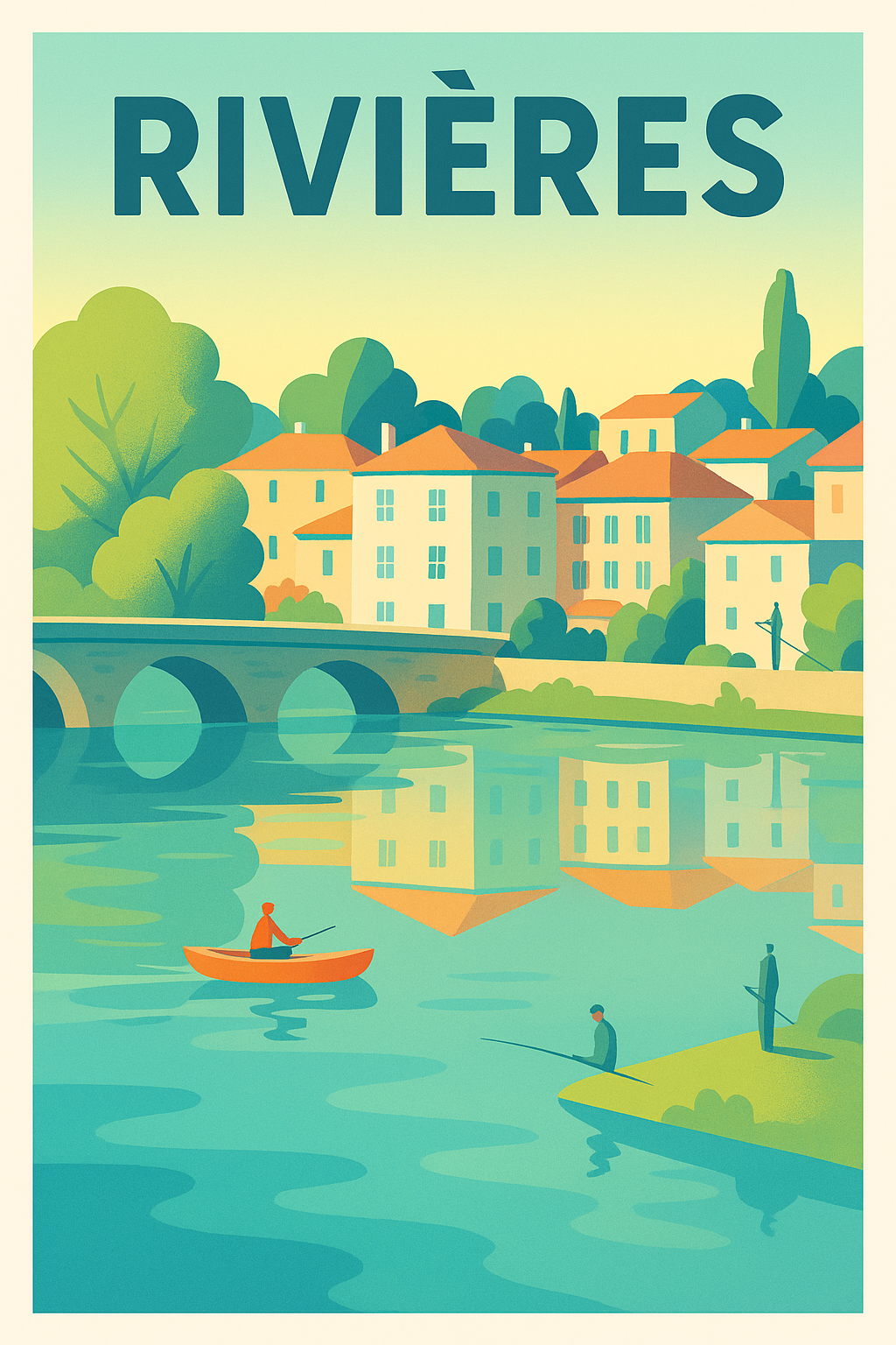 Affiche de Rivières - Sérénité au fil de l'eau