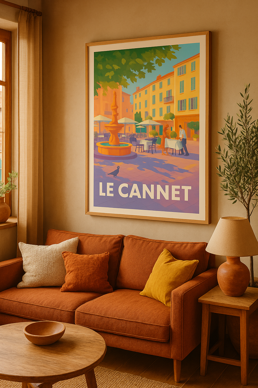 Mise en situation Affiche Le Cannet - Charme et convivialité au cœur de la Provence