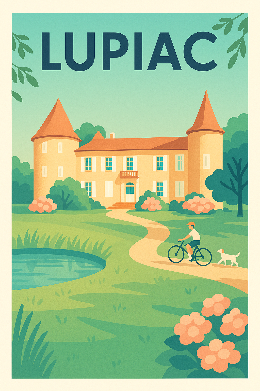 Affiche Lupiac — Charme et Sérénité en Gascogne · poster d'art de Lupiac