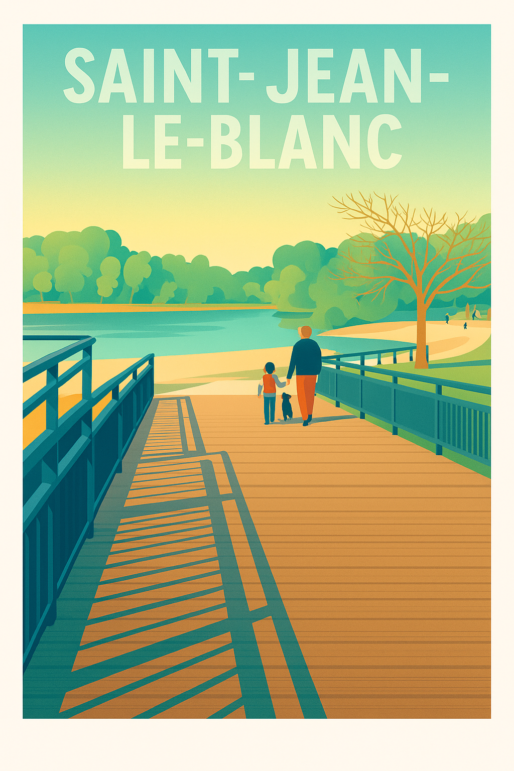 Affiche de Saint-Jean-le-Blanc - Promenade paisible au bord de l'eau