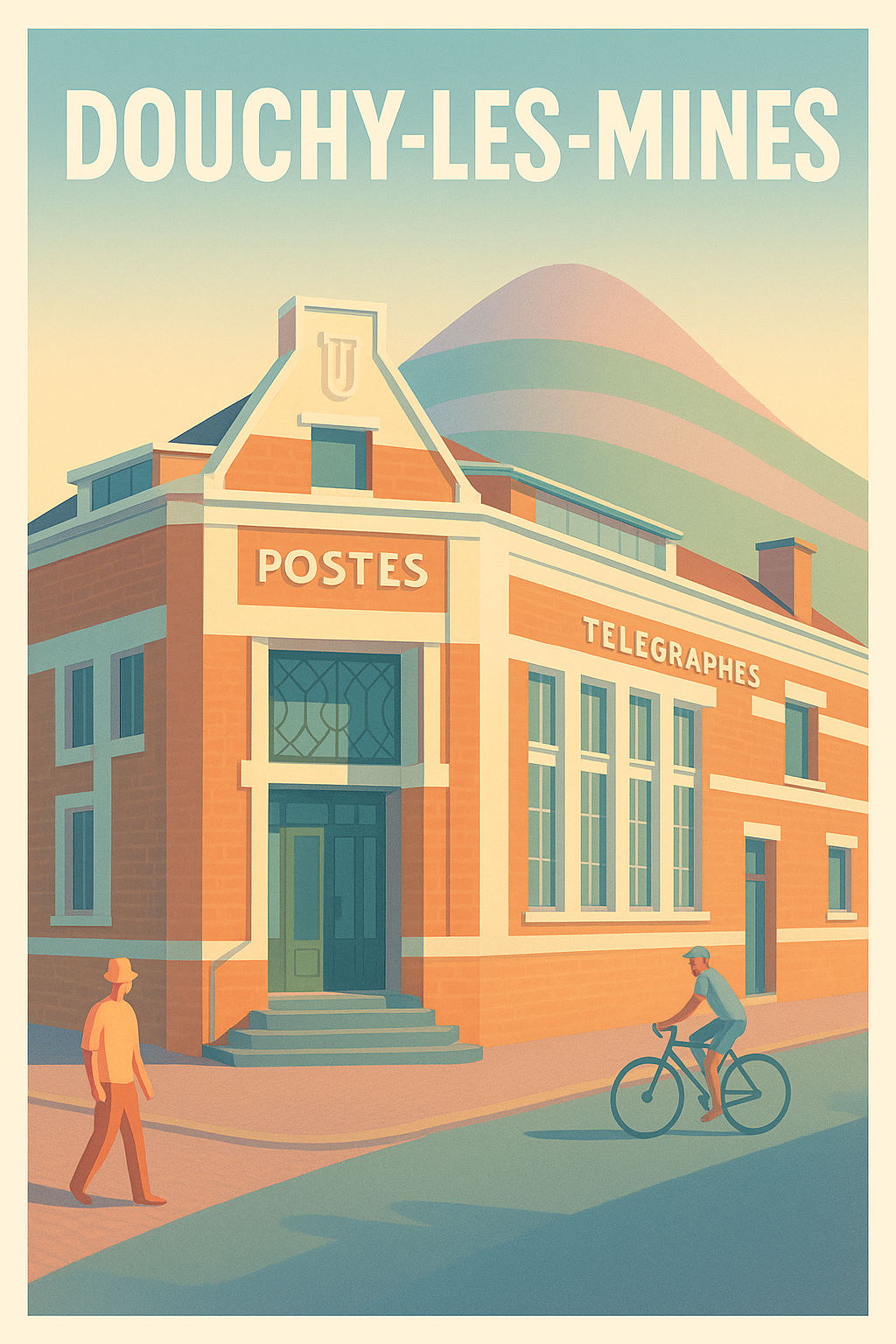 Affiche de Douchy-les-Mines - Charme rétro d'une ville paisible