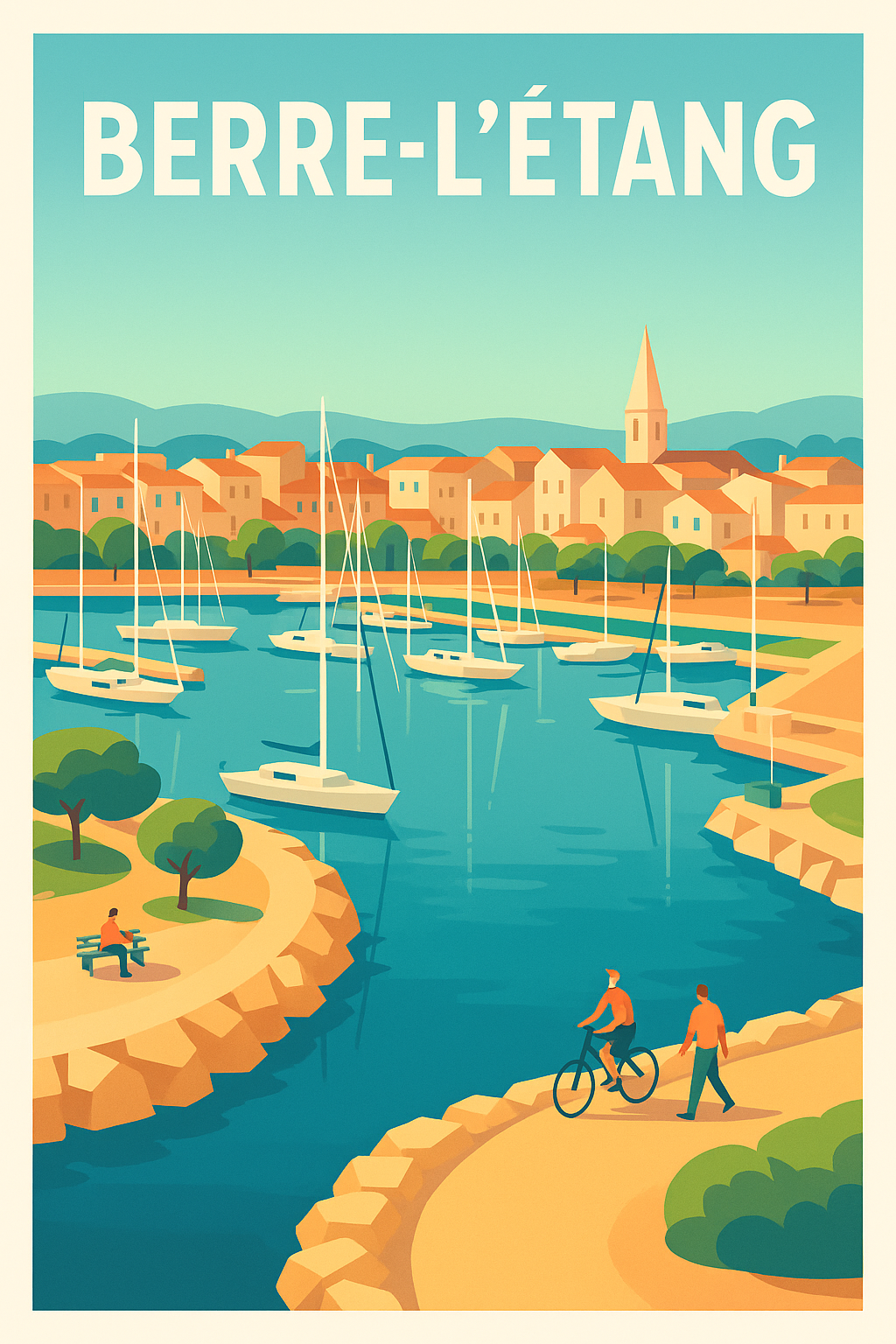 Affiche de Berre-l'Étang - Sérénité au bord du lagon