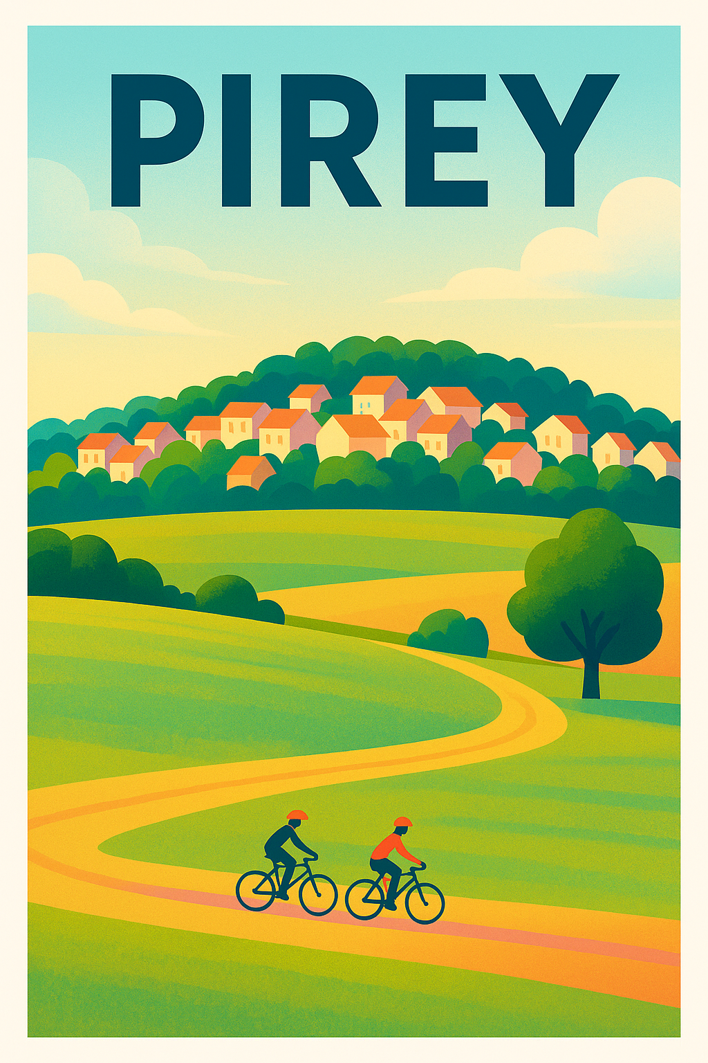 Affiche de Pirey - Évasion à vélo au cœur de la campagne