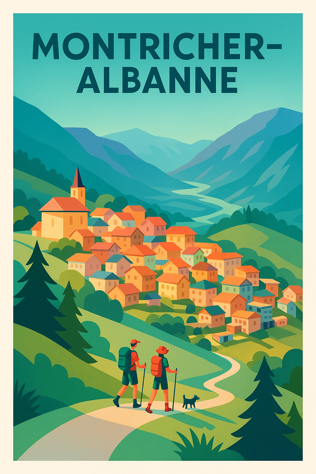 Affiche de Montricher-Albanne - Évasion en montagne et village pittoresque