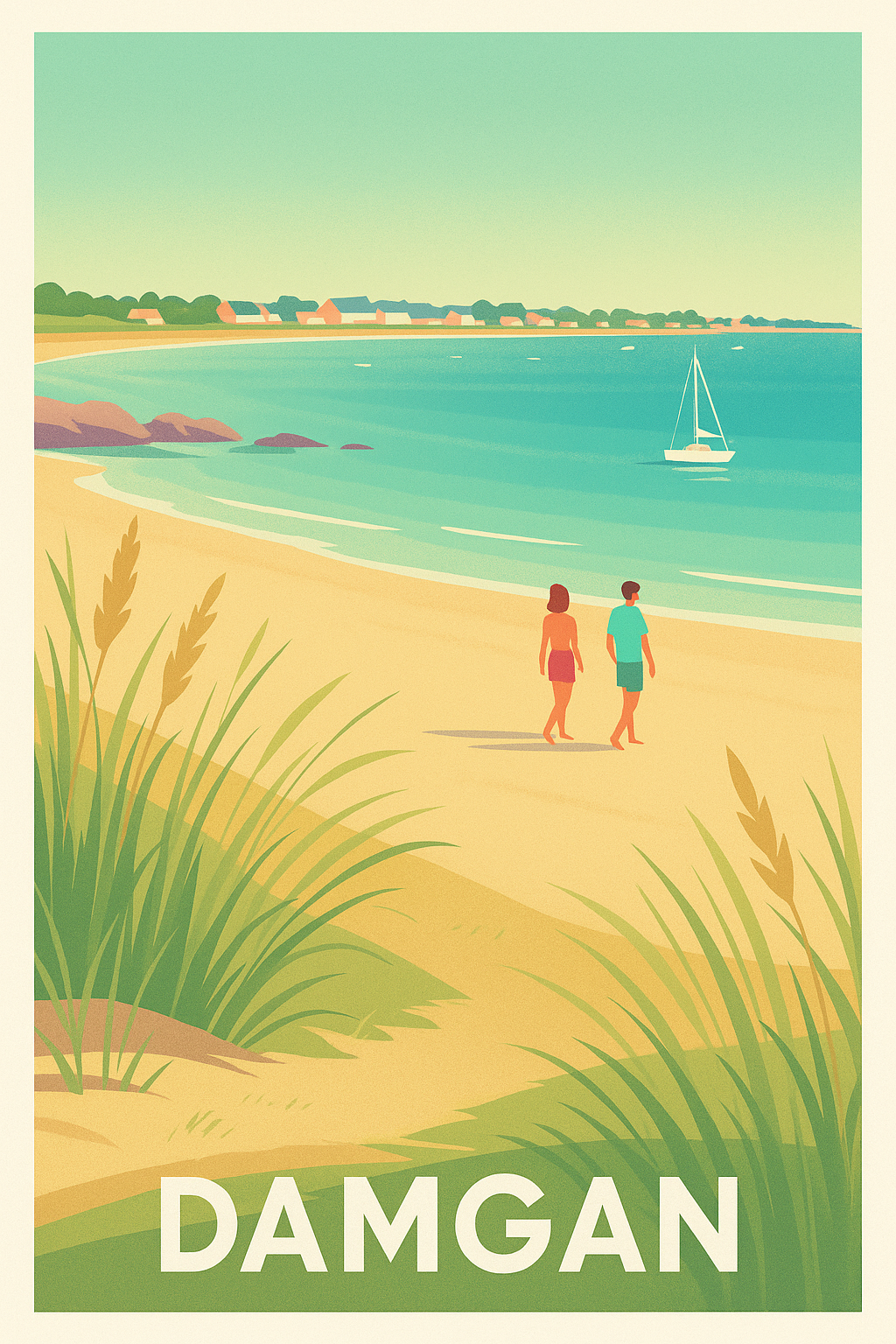 Affiche Damgan — Évasion et douceur en bord de mer · poster d'art de Damgan