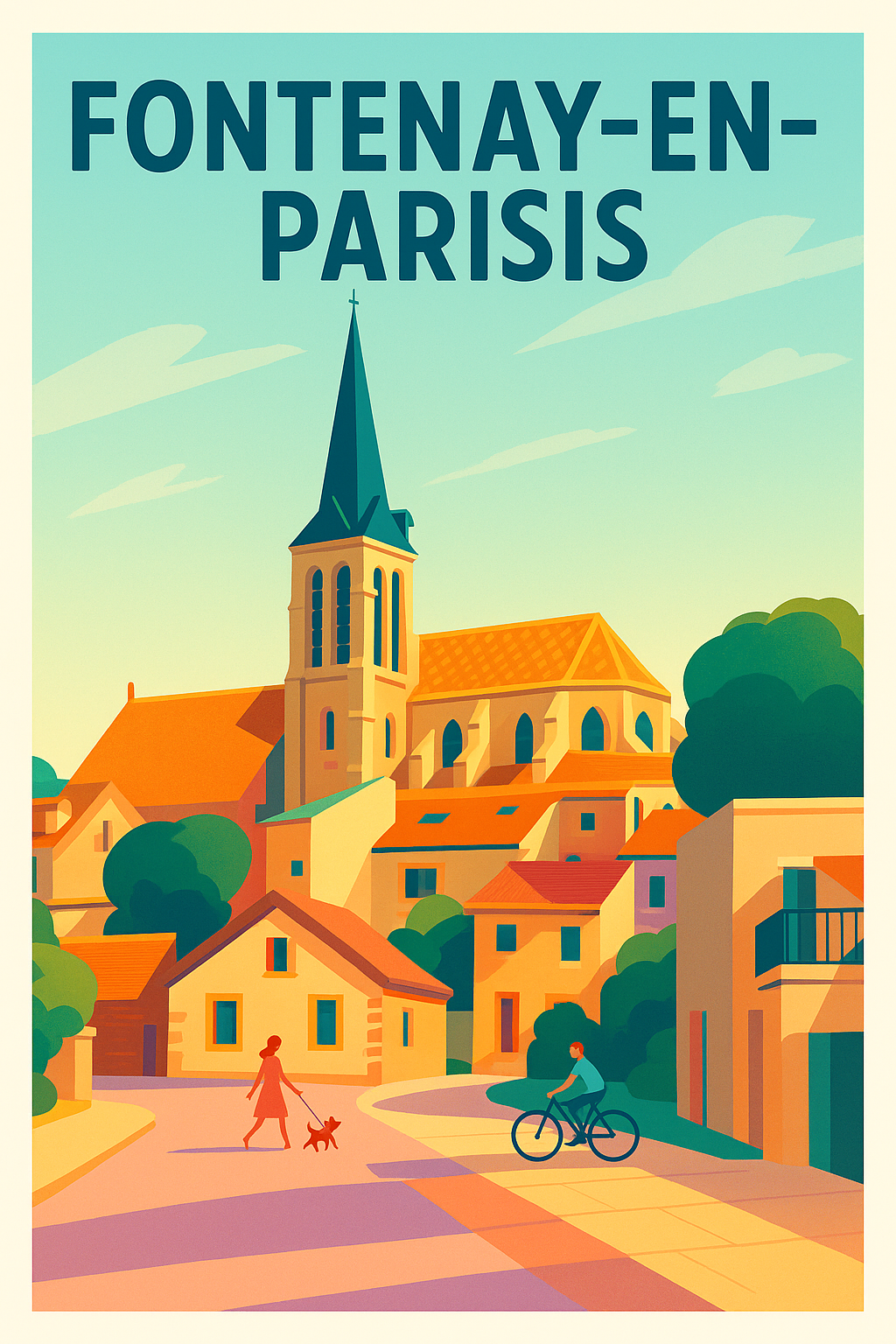 Affiche de Fontenay-en-Parisis - Charme et douceur de vie à l'heure locale