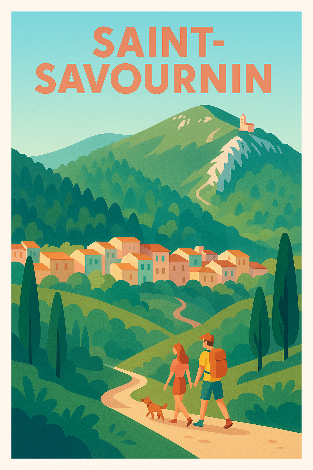 Affiche de Saint-Savournin - Évasion nature et authenticité provençale