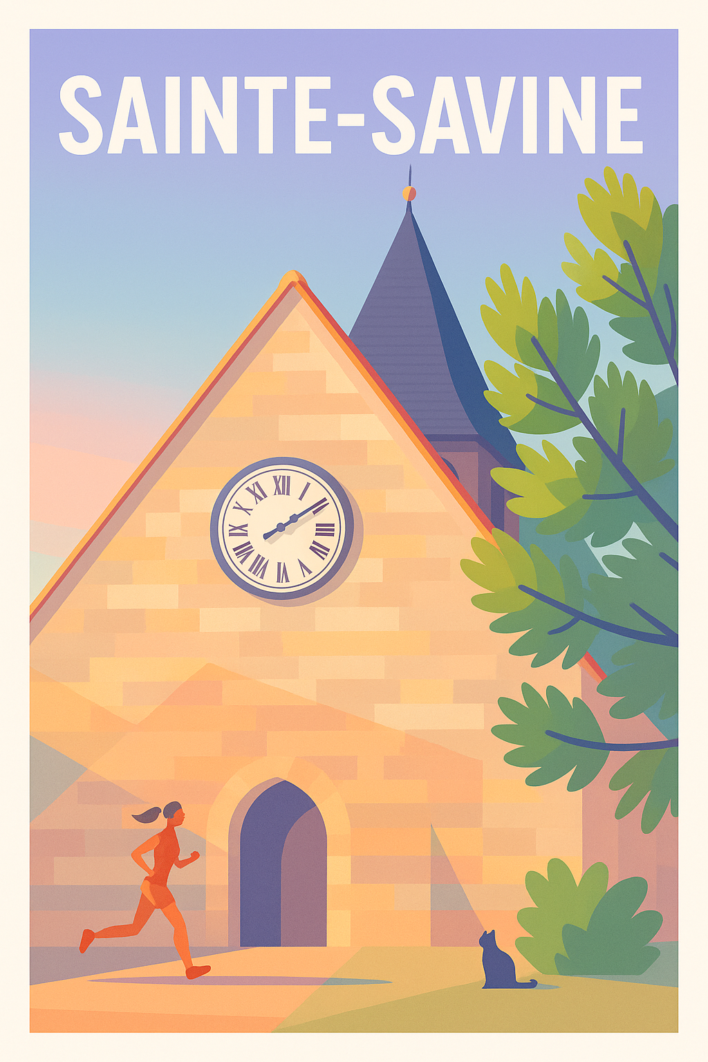 Affiche de Sainte-Savine - L'élan matinal au cœur du patrimoine