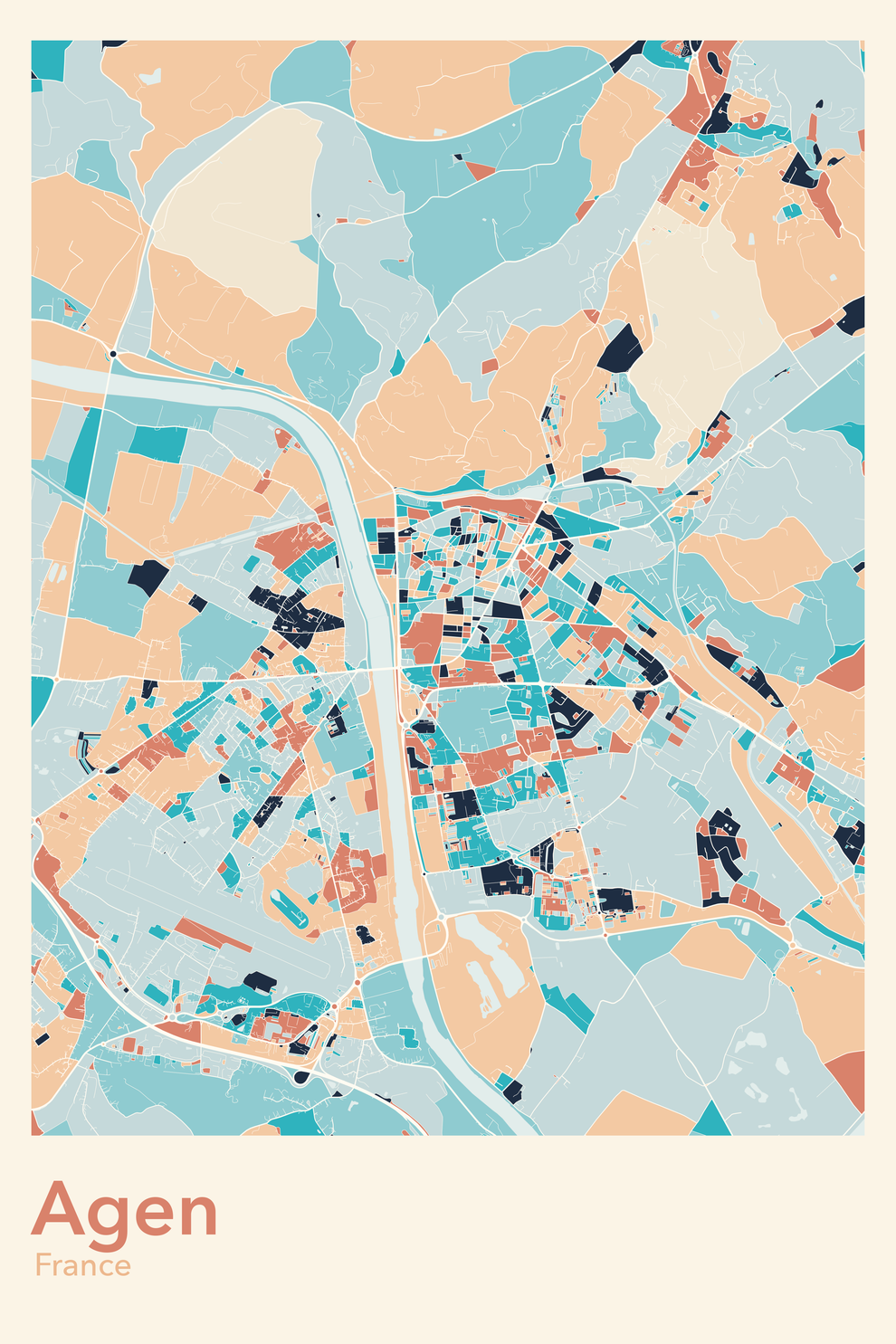 Plan d'Agen - Carte personnalisée