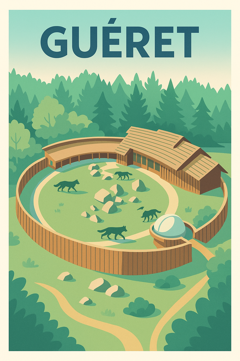 Affiche de Guéret - La nature sauvage au cœur de la Creuse