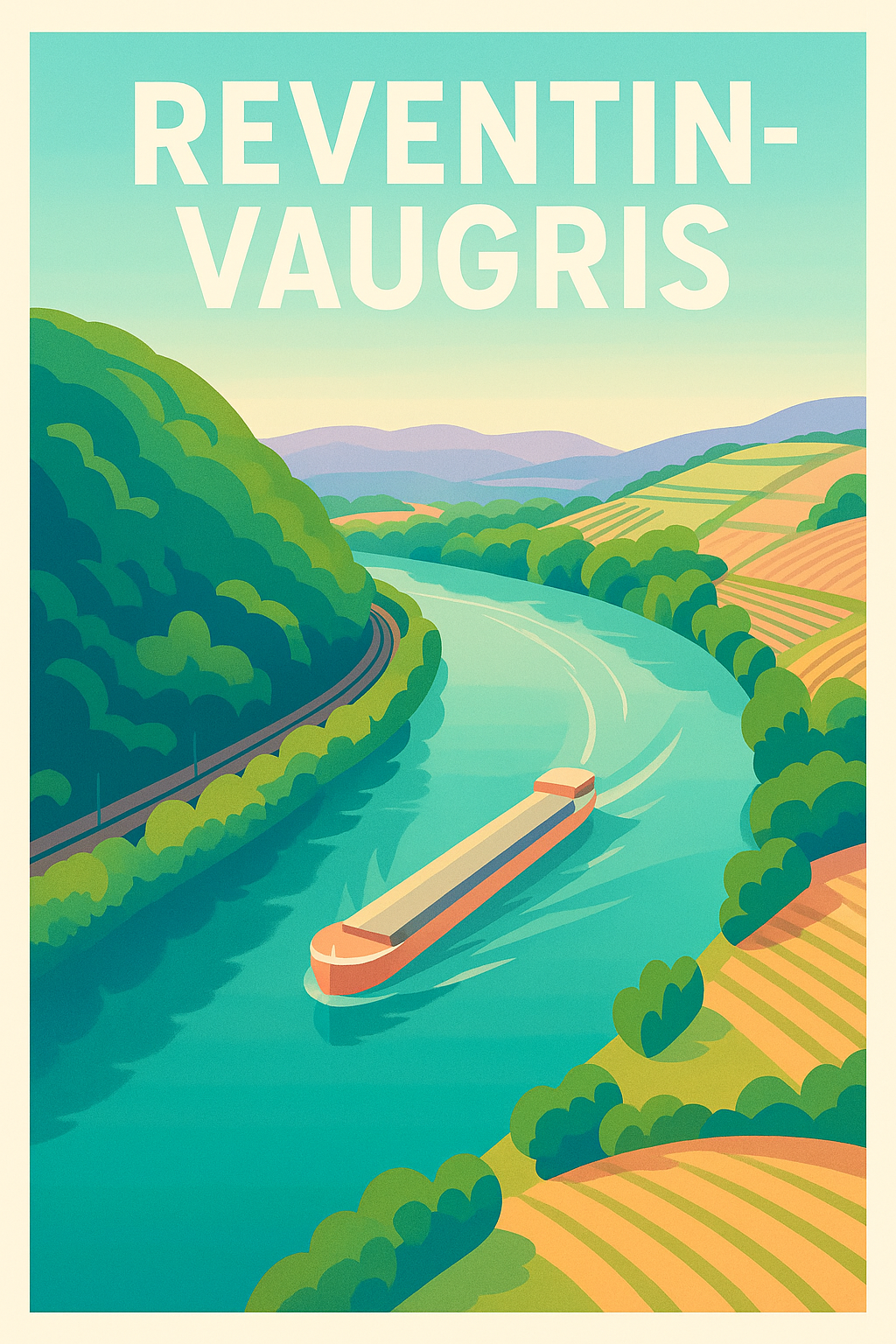Affiche de Reventin-Vaugris - Le doux passage sur le Rhône