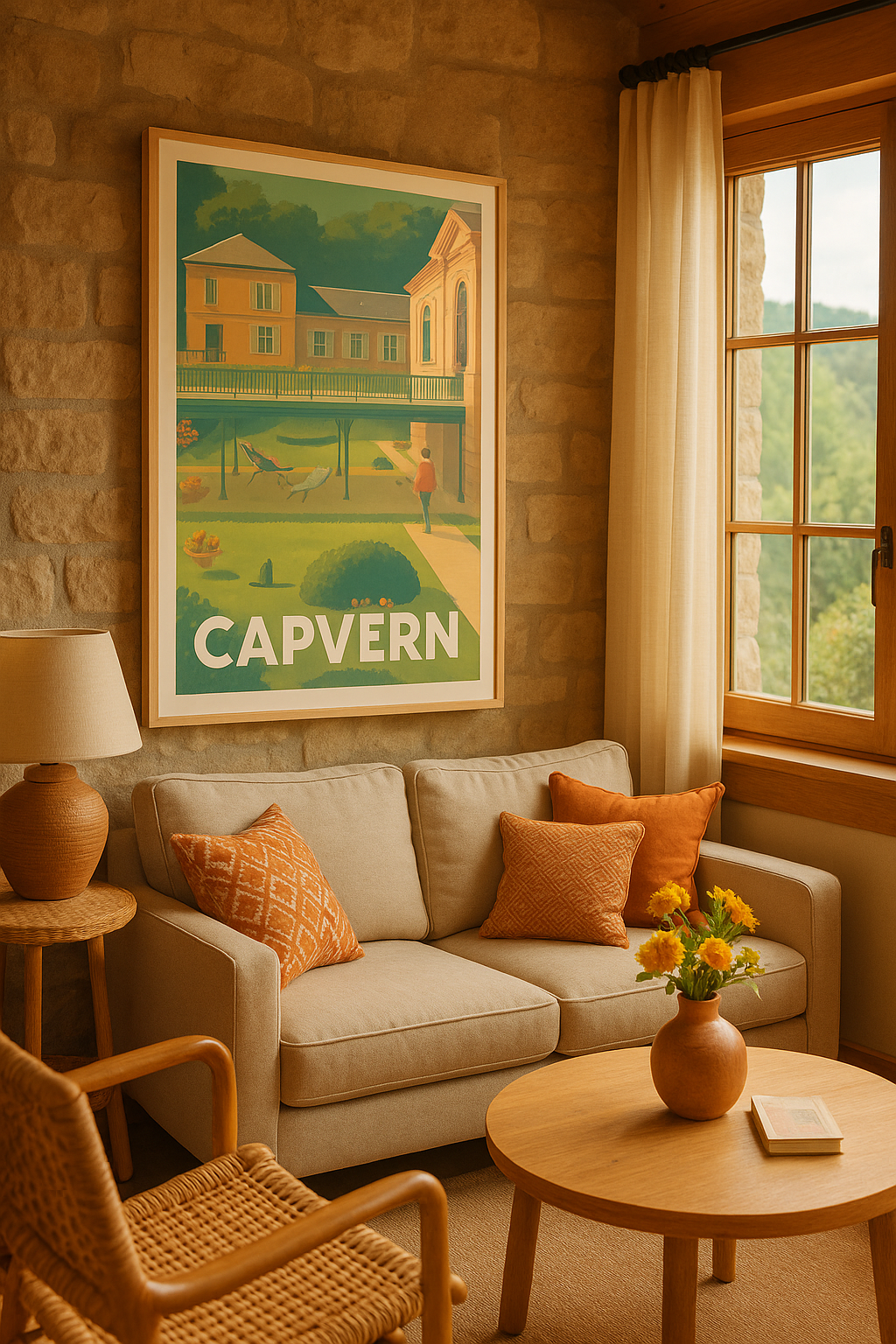 Mise en situation Affiche de Capvern - Sérénité et charme d'un jardin paisible