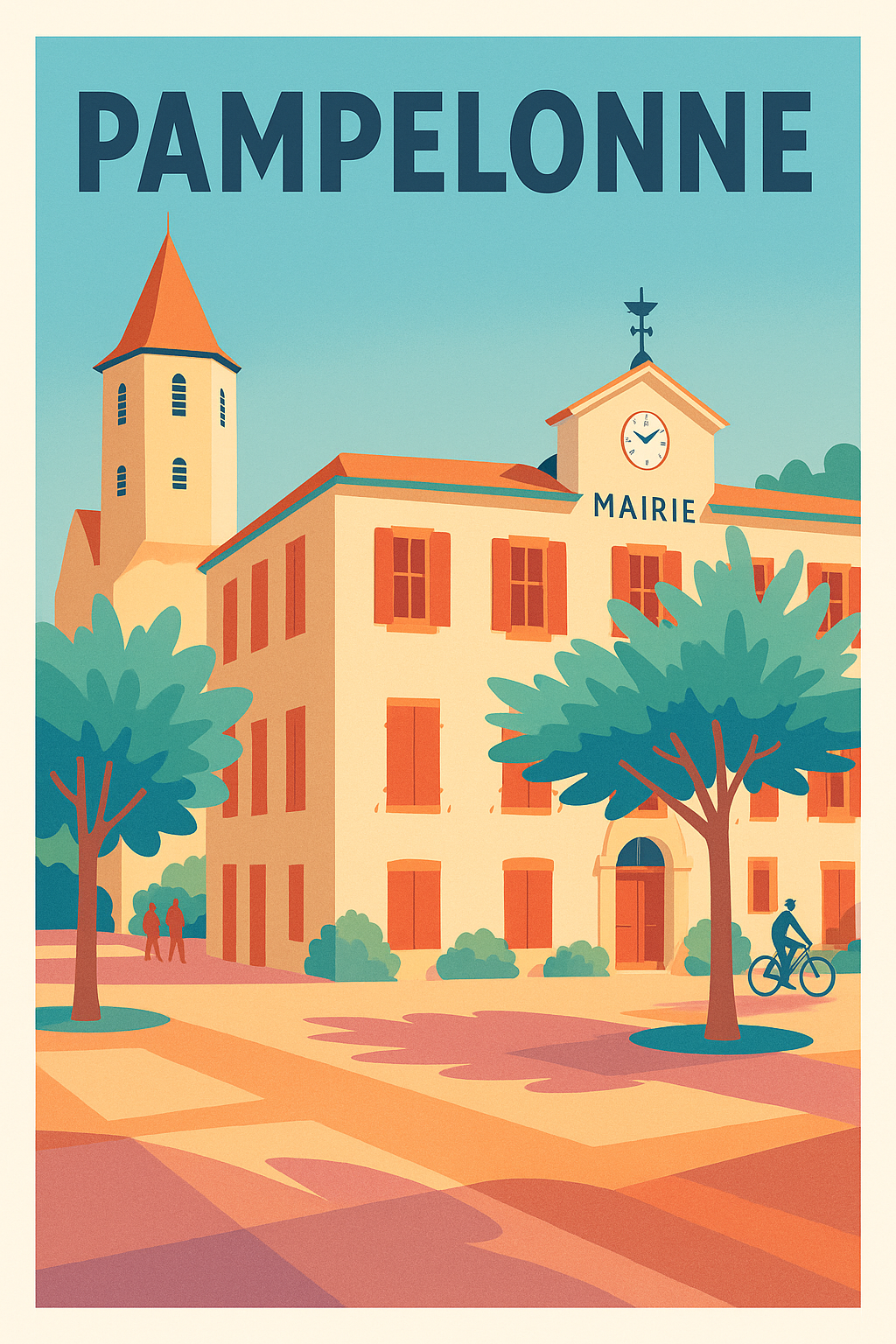 Affiche de Pampelonne - L'esprit paisible du village au cœur de la place