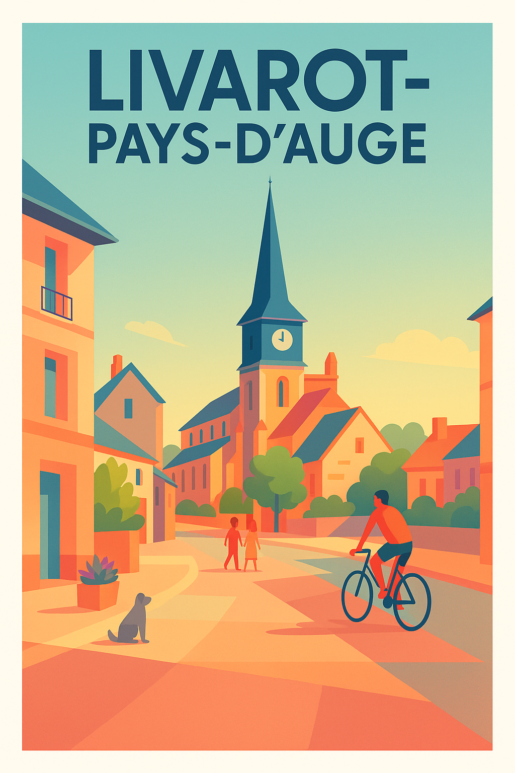 Affiche de Livarot-Pays-d'Auge - Douceur de vie normande au cœur du village
