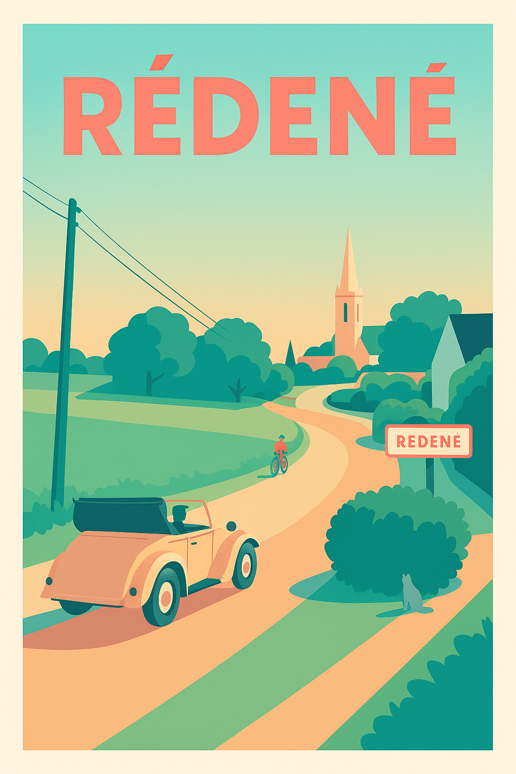 Affiche de Rédené - Charme rural et douceur bretonne