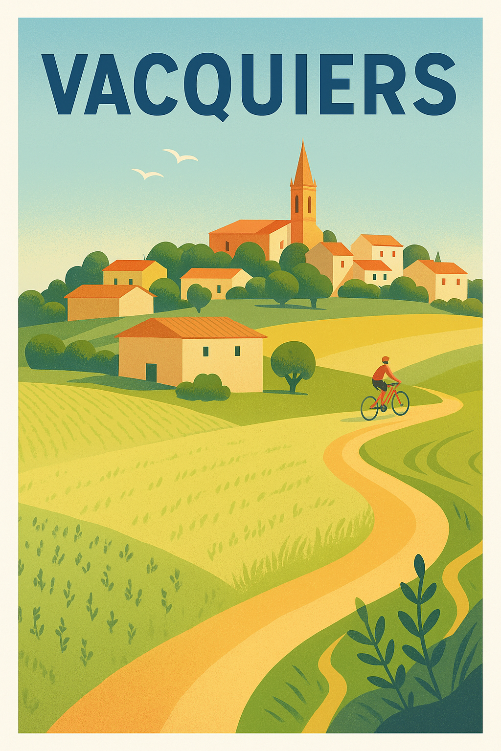 Affiche de Vacquiers - Invitation à la balade bucolique