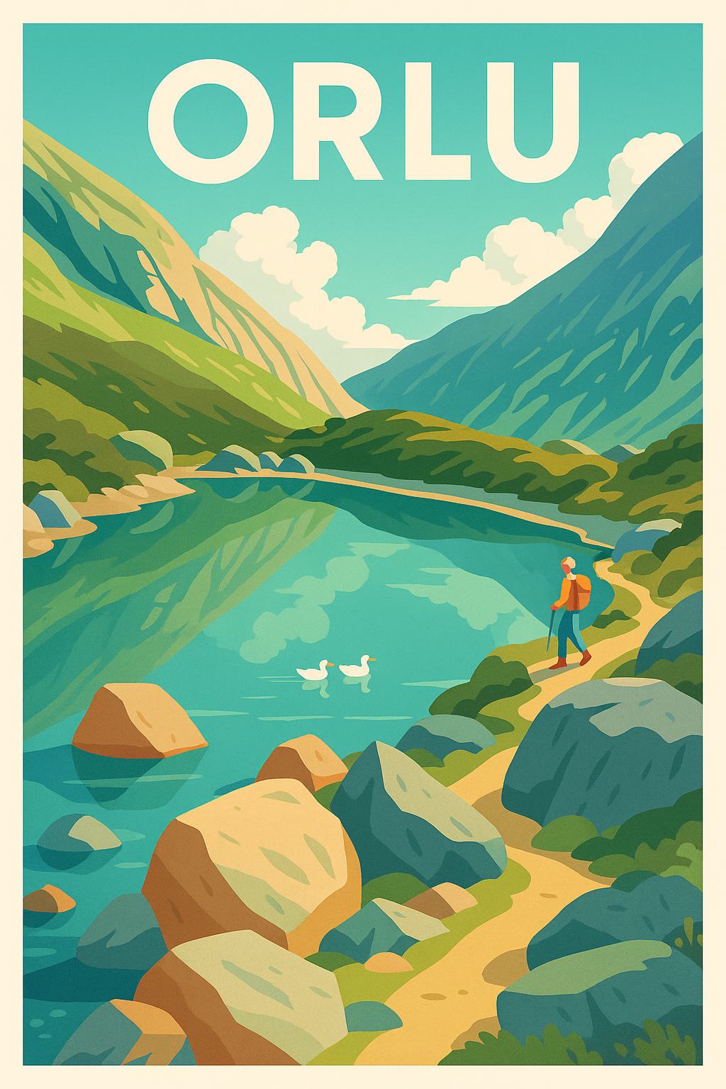 Affiche Orlu — Évasion nature au cœur des montagnes · poster d'art de Orlu