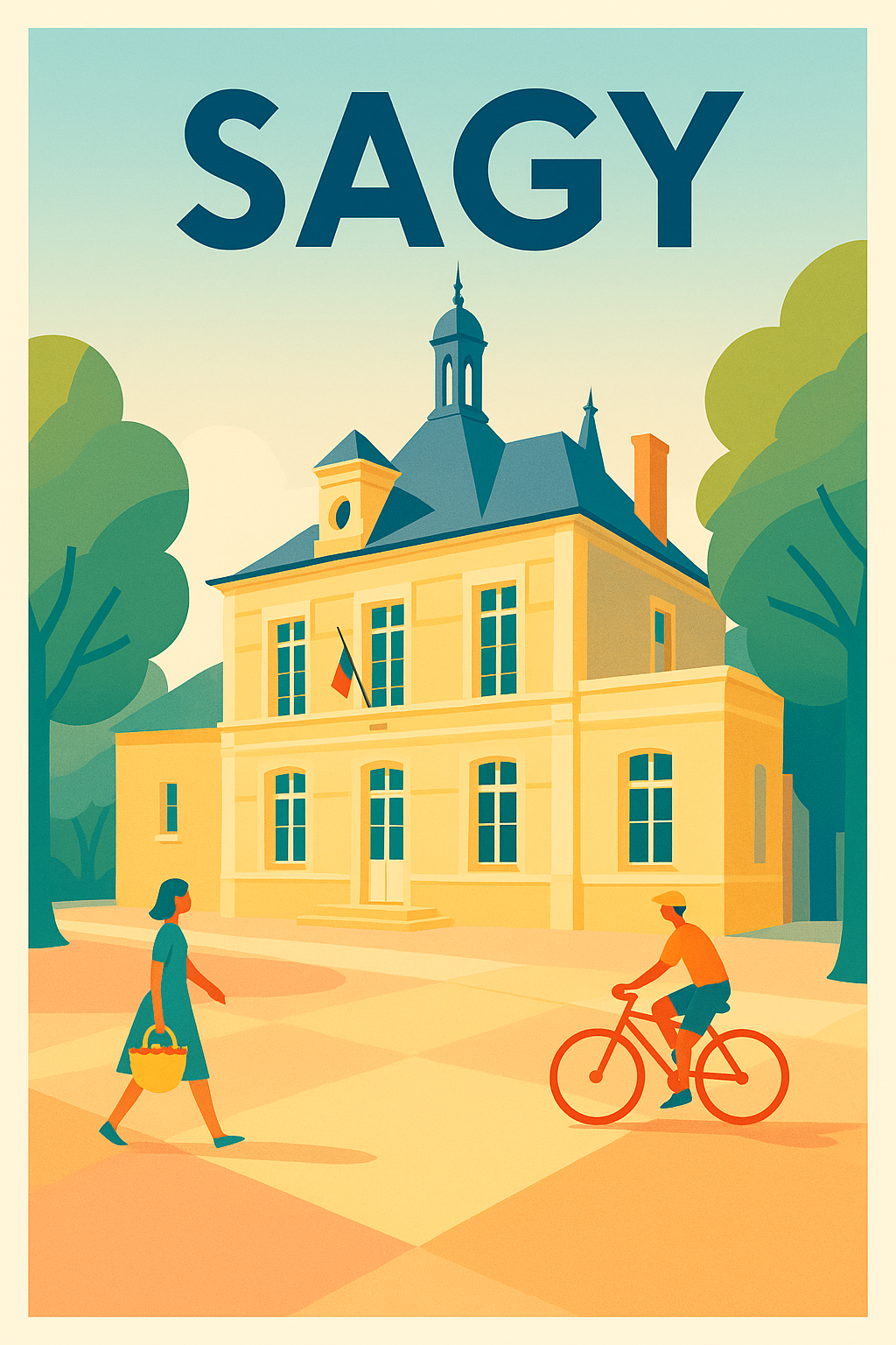 Affiche de Sagy - Charme et tranquillité au cœur du village