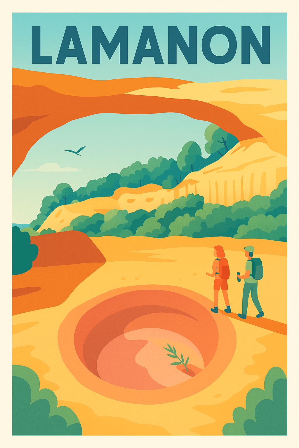 Affiche de Lamanon - Exploration des paysages naturels