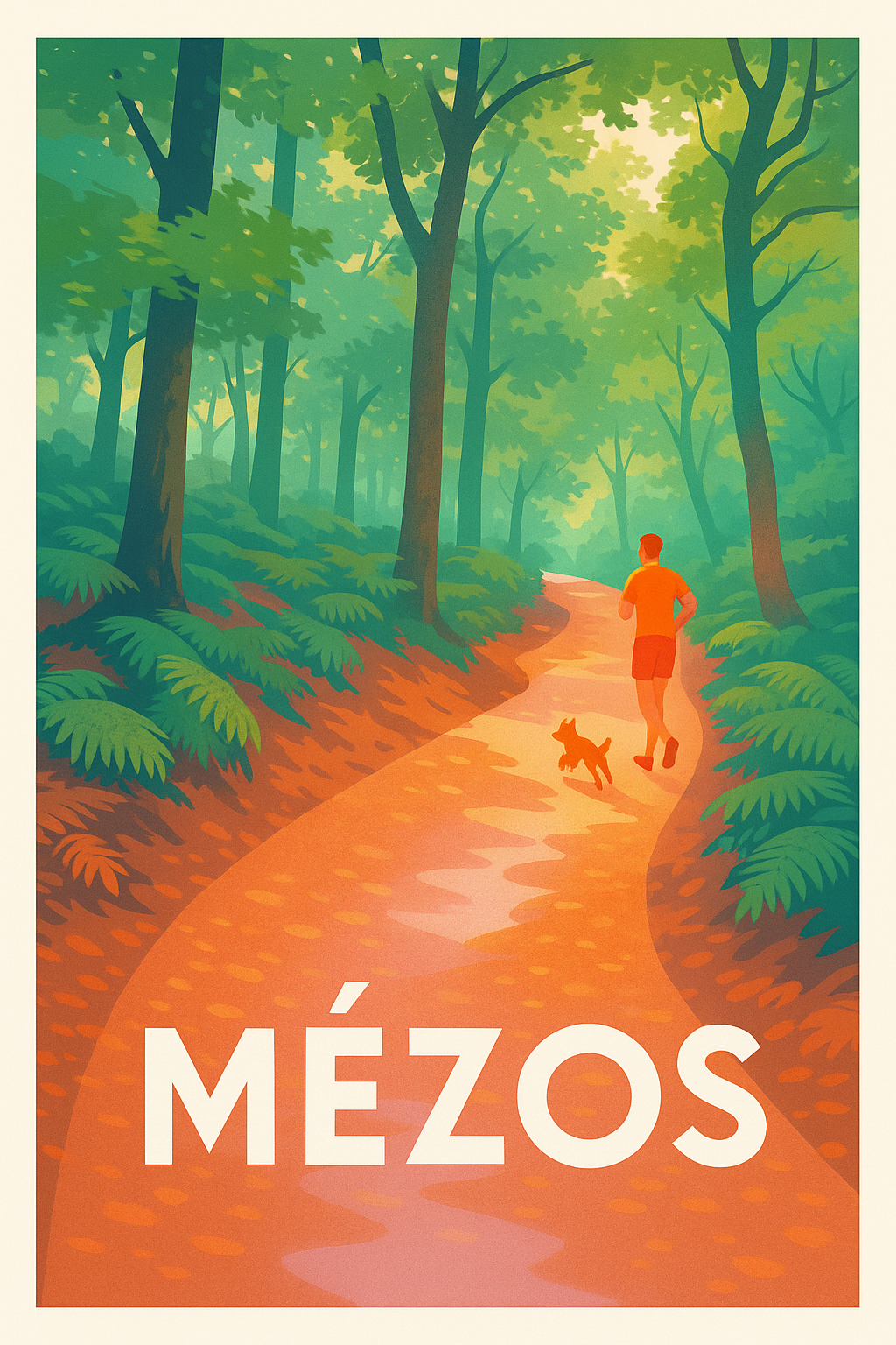 Affiche Mézos — Échappée nature au cœur de la forêt · poster d'art de Mézos