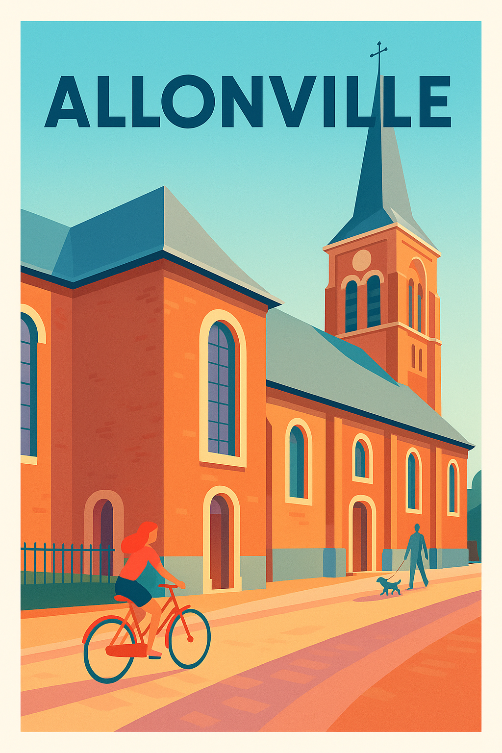 Affiche Allonville — Charme et sérénité au cœur du village · poster d'art de Allonville