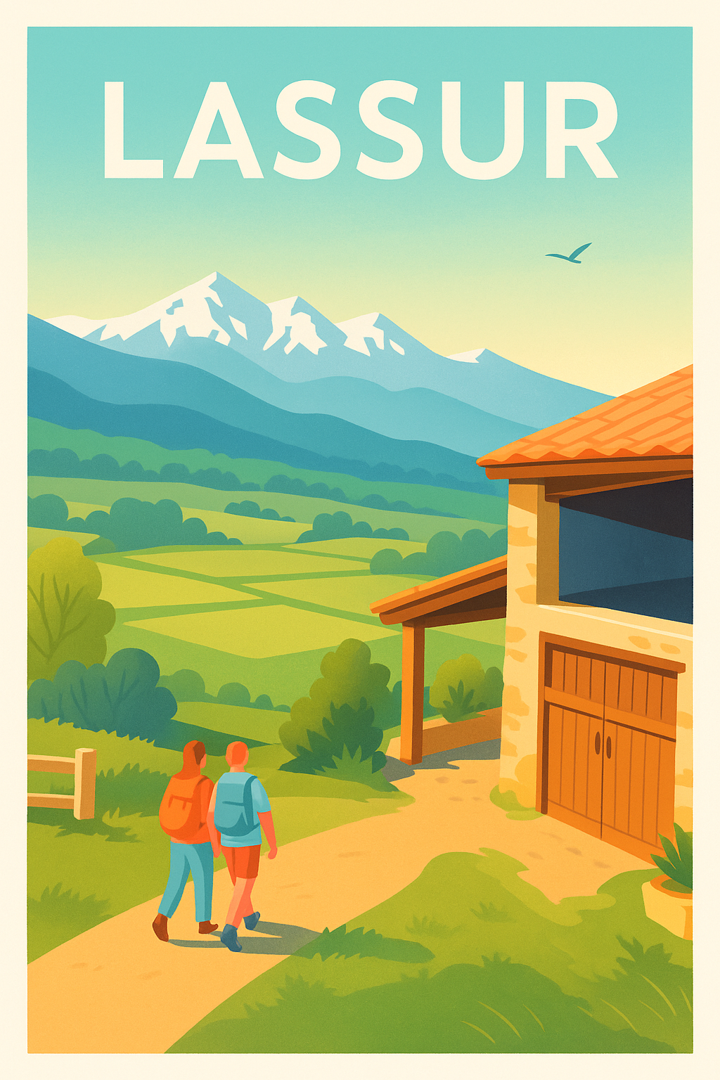 Affiche de Lassur - Évasion nature et montagnes apaisantes