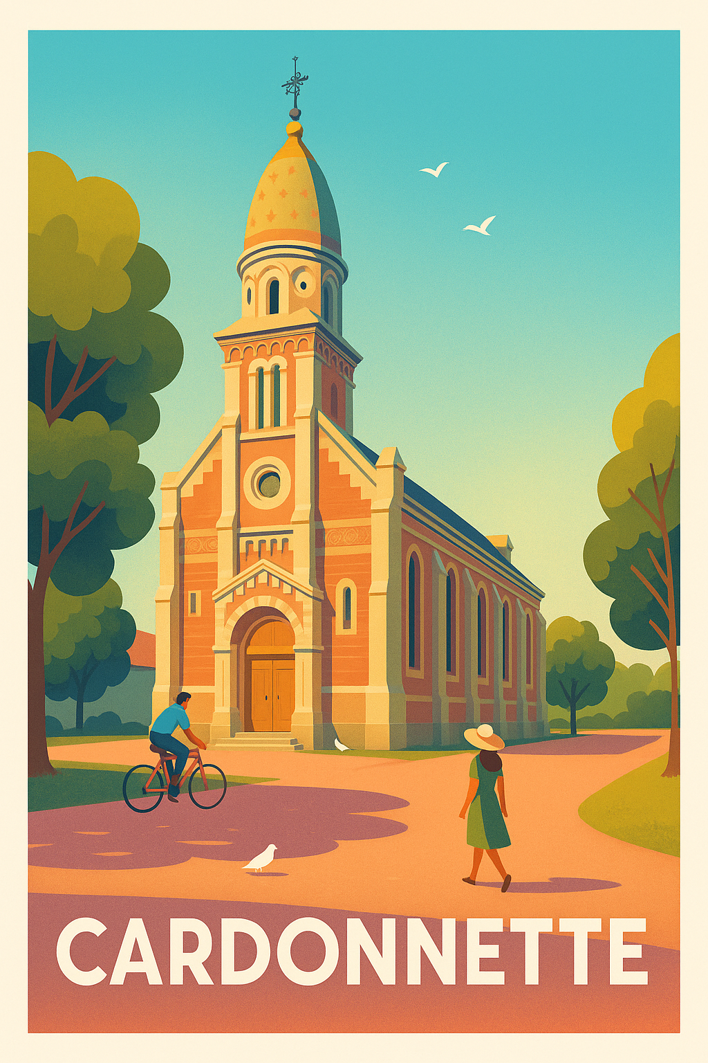 Affiche de Cardonnette - Charme paisible d'une église locale