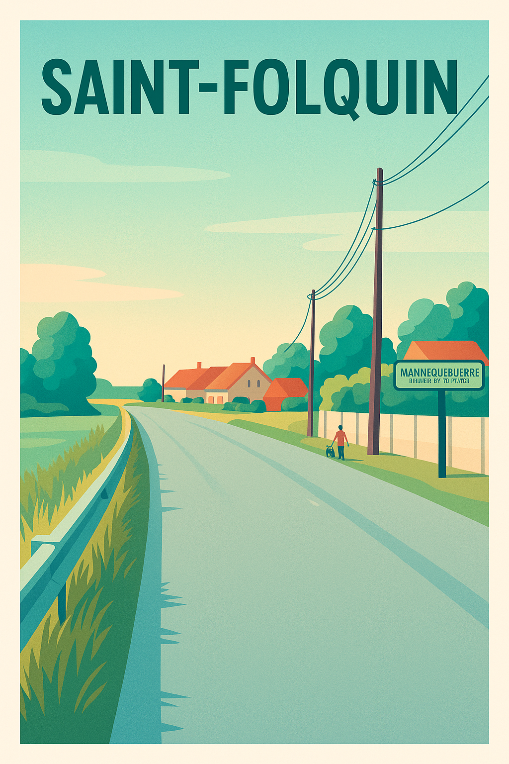 Affiche de Saint-Folquin - La sérénité des paysages campagnards