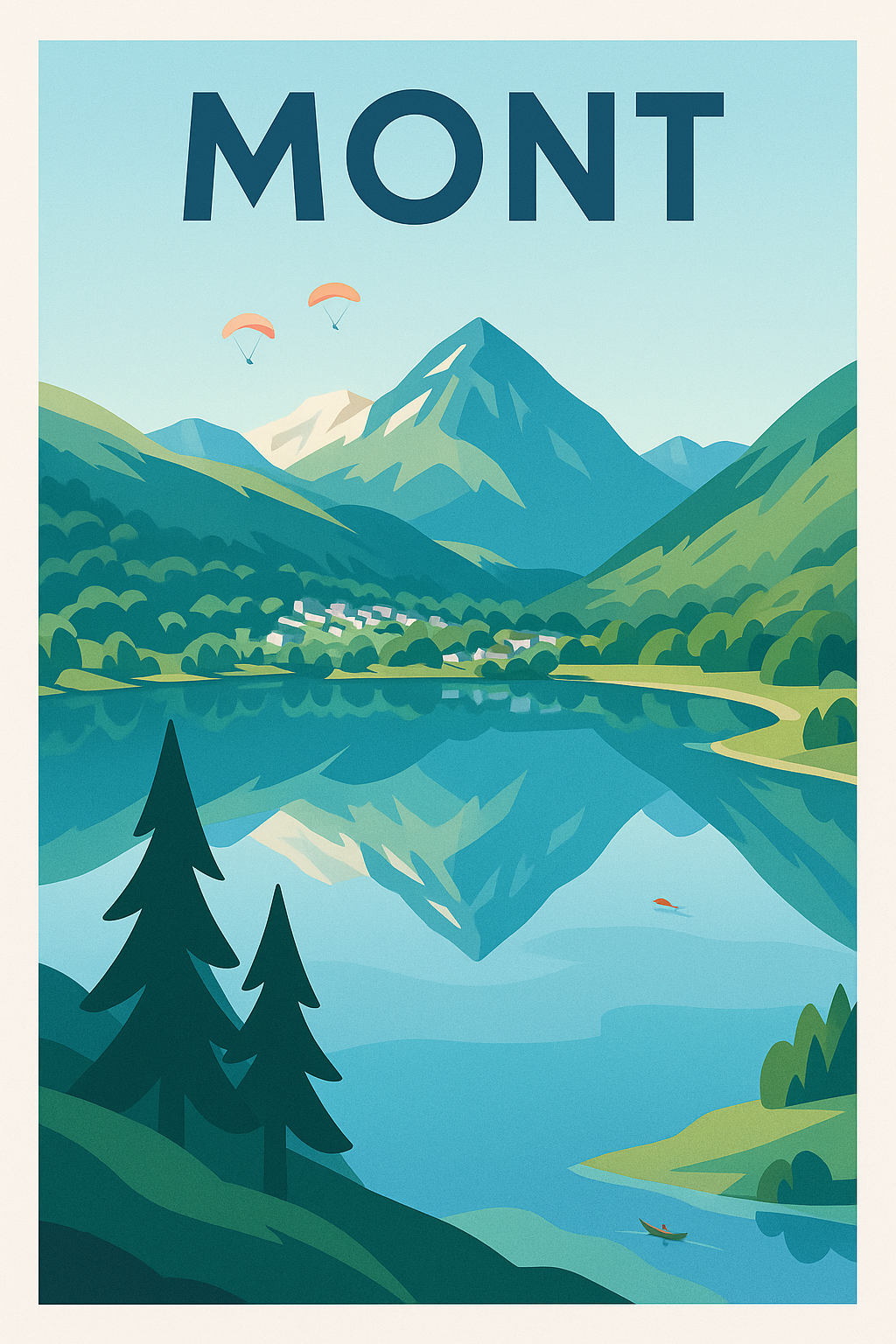 Affiche de Mont - Évasion et sérénité au cœur des montagnes