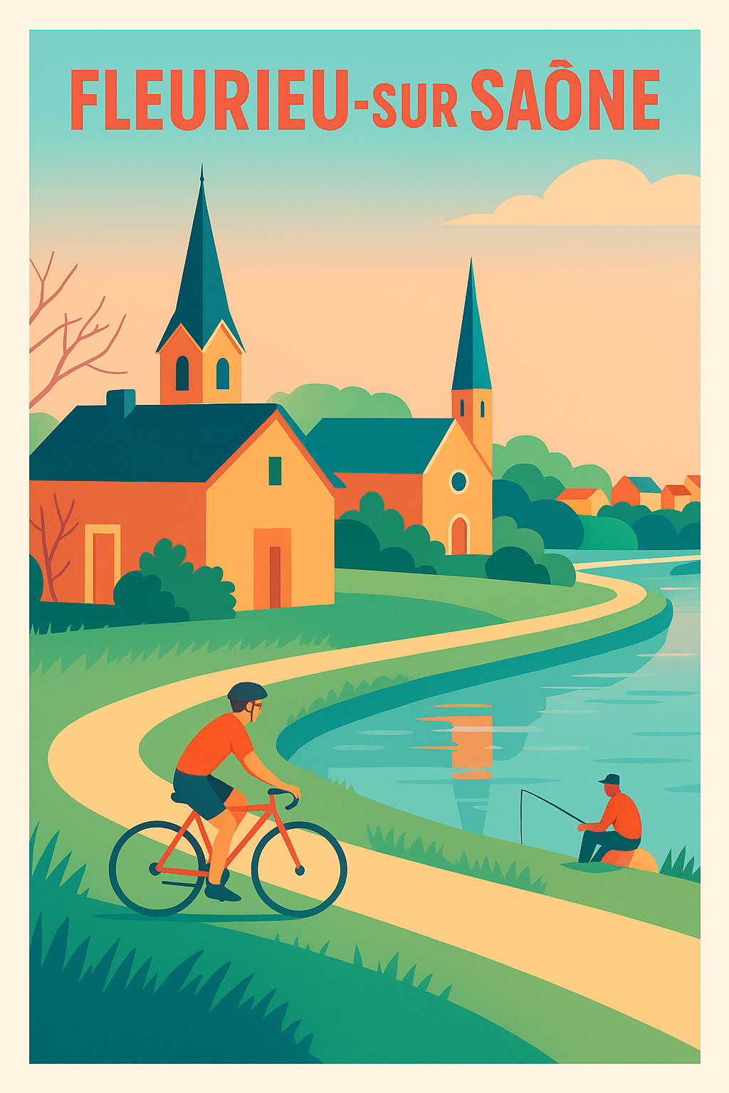 Affiche de Fleurieu-sur-Saône - Charme et sérénité au fil de l'eau