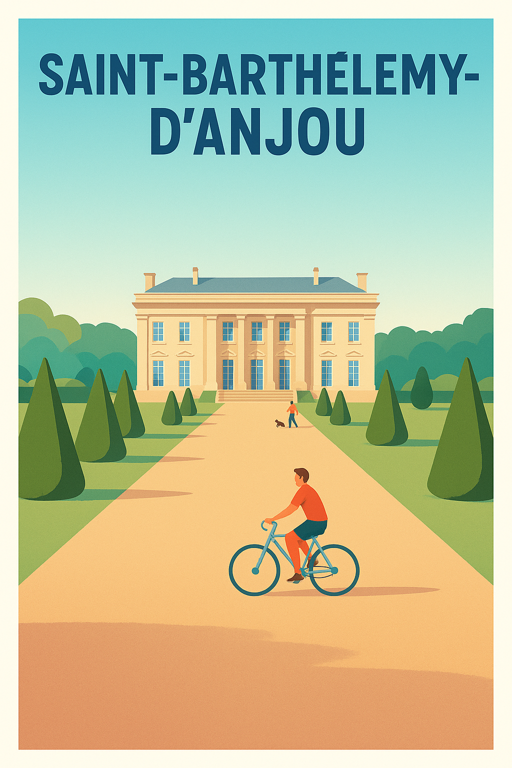 Affiche de Saint-Barthélemy-d'Anjou - L'élégance paisible du château