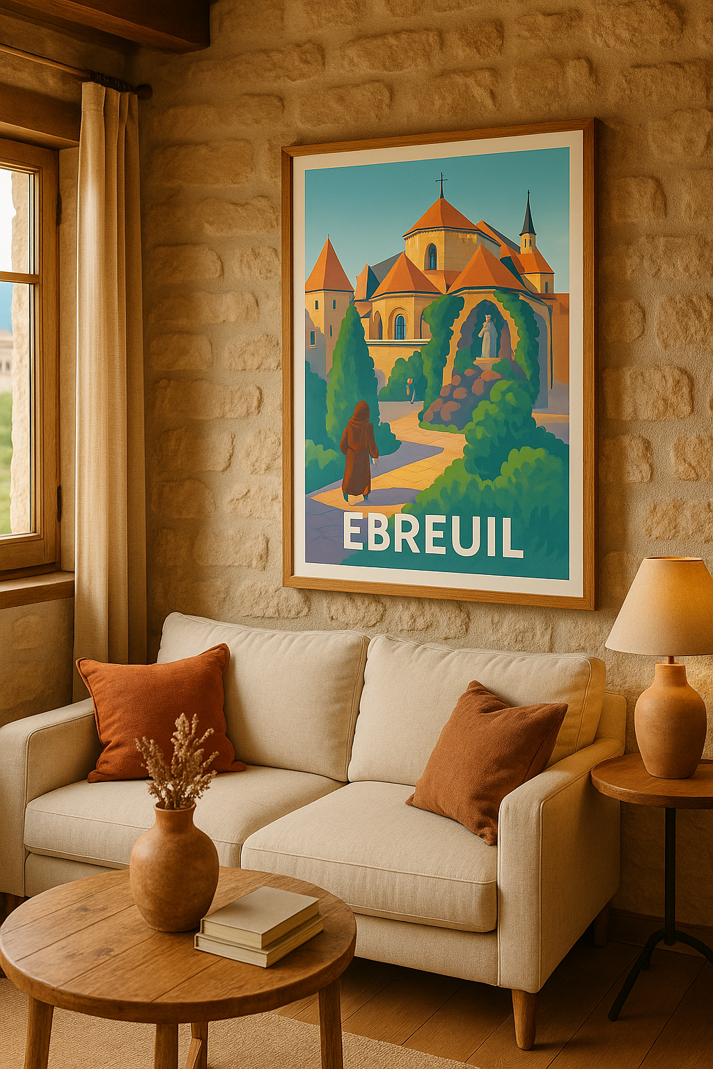 Affiche Ébreuil — Escapade spirituelle au cœur du patrimoine · poster d'art de Ébreuil