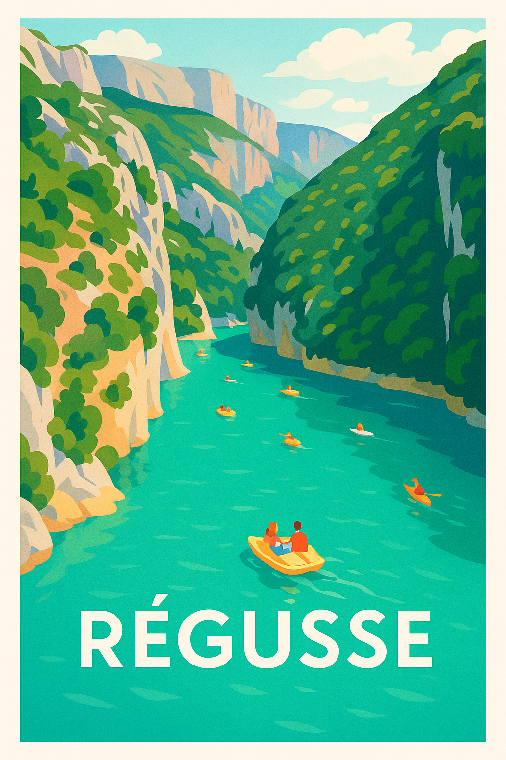 Affiche Régusse — Évasion et nature intacte · poster d'art de Régusse