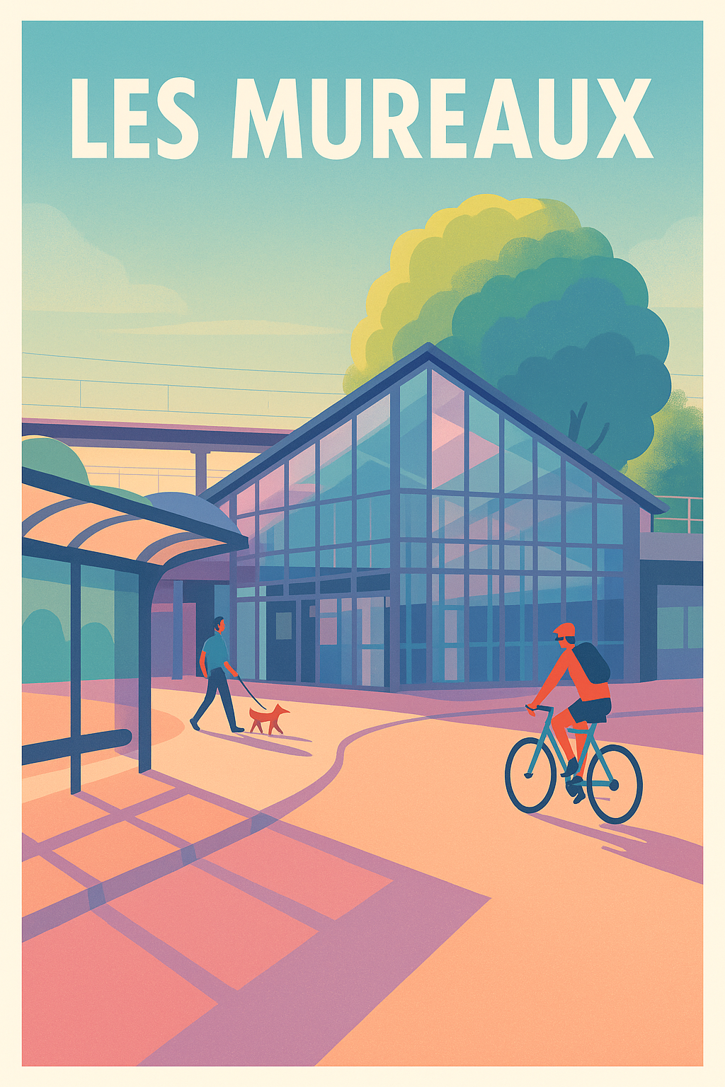 Affiche Les Mureaux — Atmosphère apaisante et modes de vie doux · poster d'art de Les Mureaux