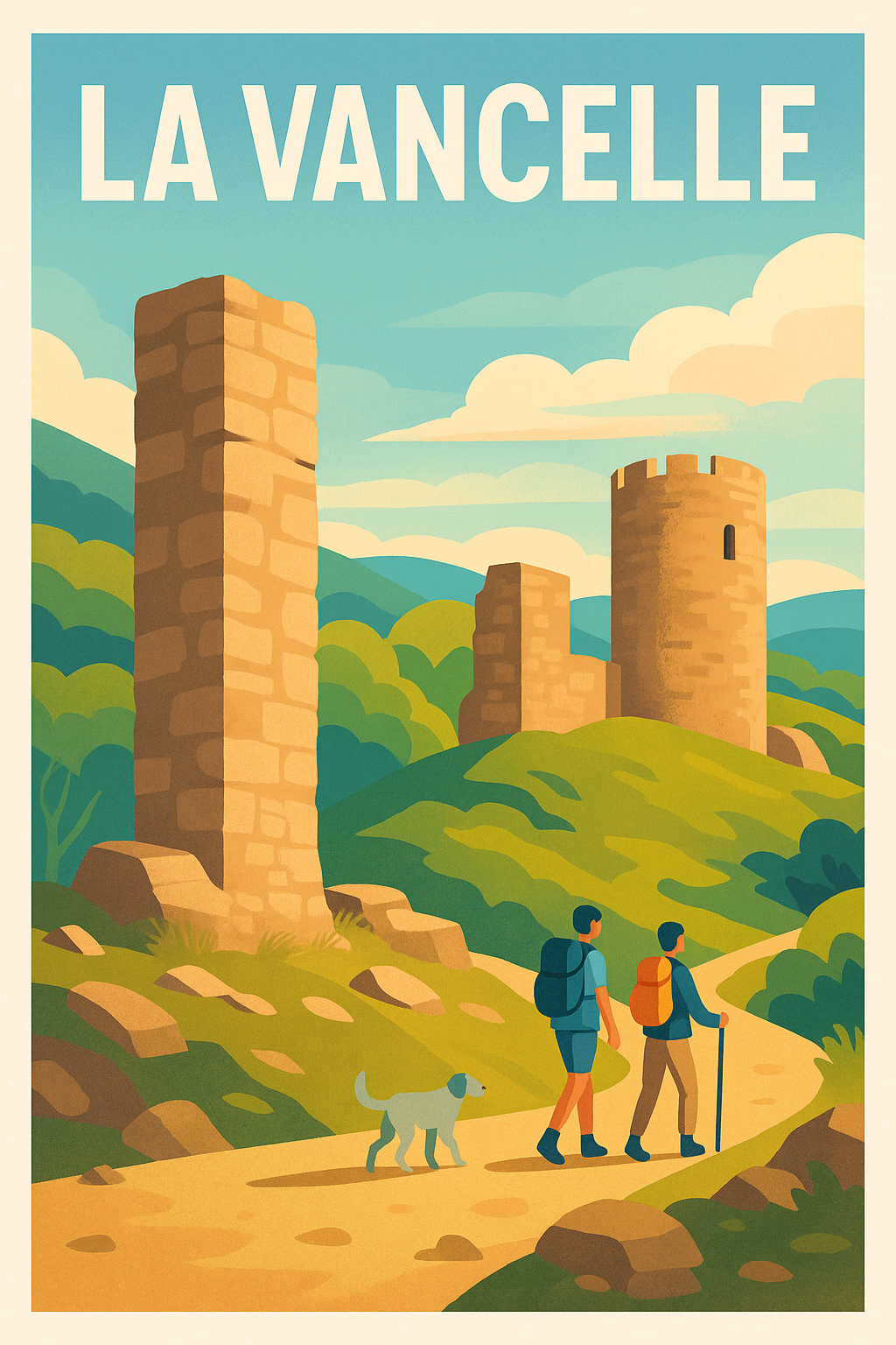 Affiche La Vancelle — Randonnée au cœur des ruines historiques · poster d'art de La Vancelle