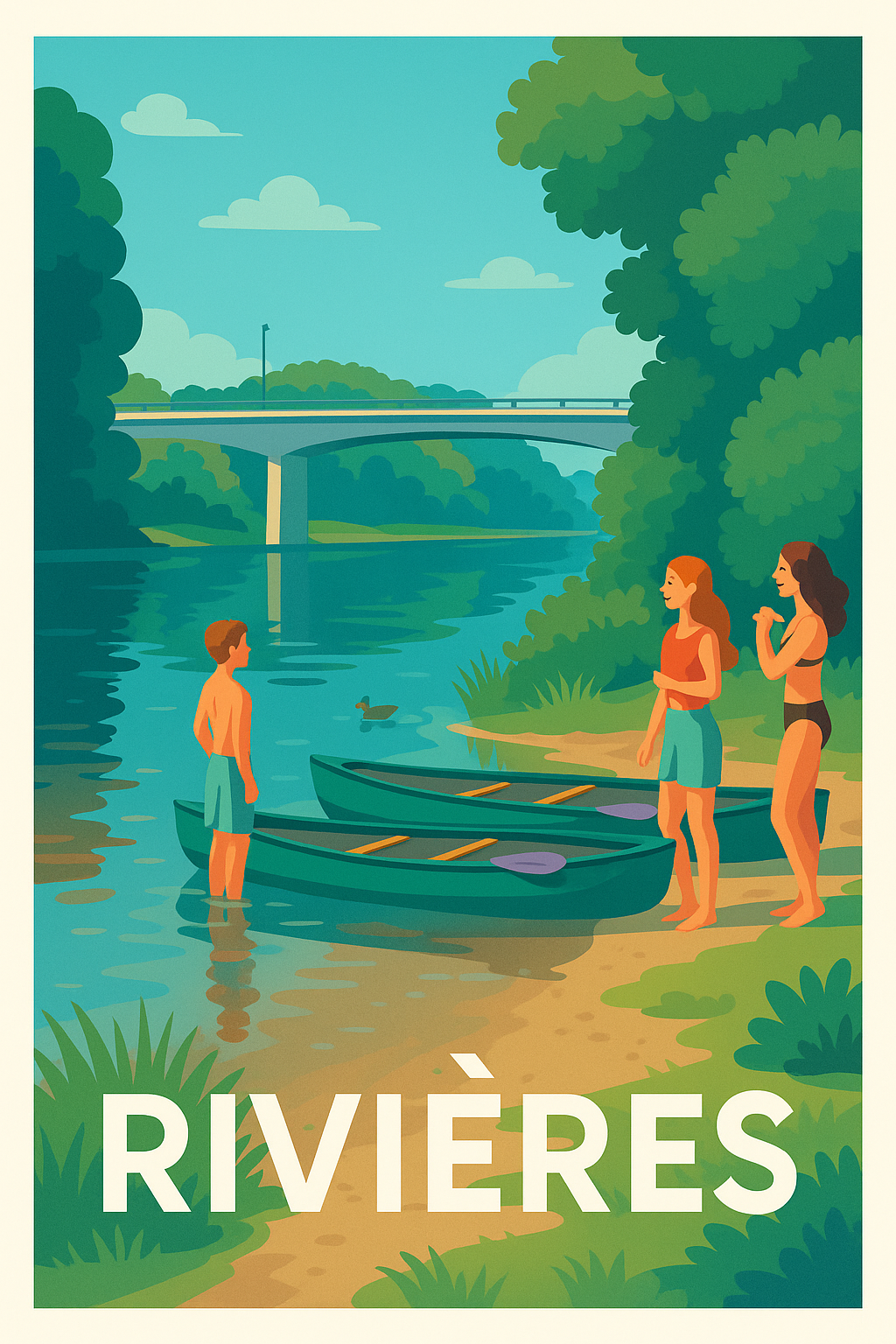 Affiche de Rivières - Évasion douce au fil de l'eau