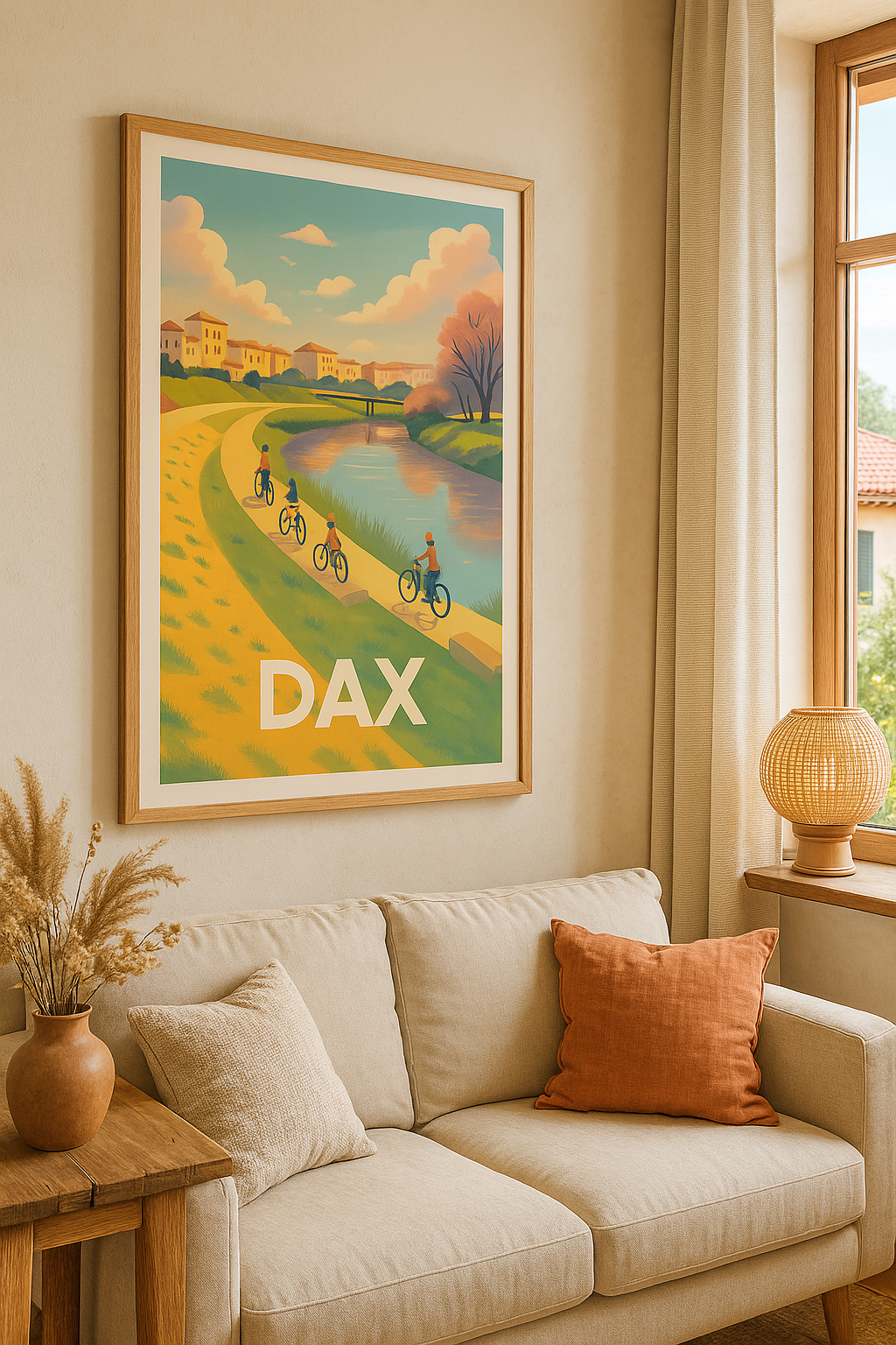 Mise en situation Affiche Dax - Balade paisible au bord de l'eau