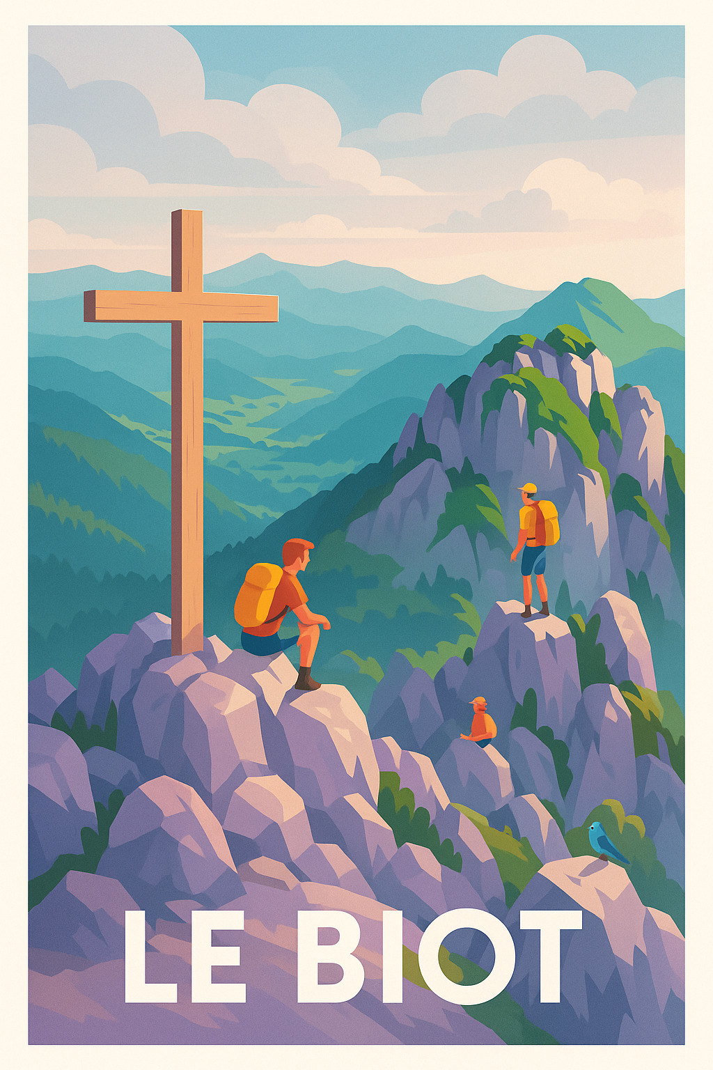 Affiche Le Biot — Évasion et nature en montagne · poster d'art de Le Biot