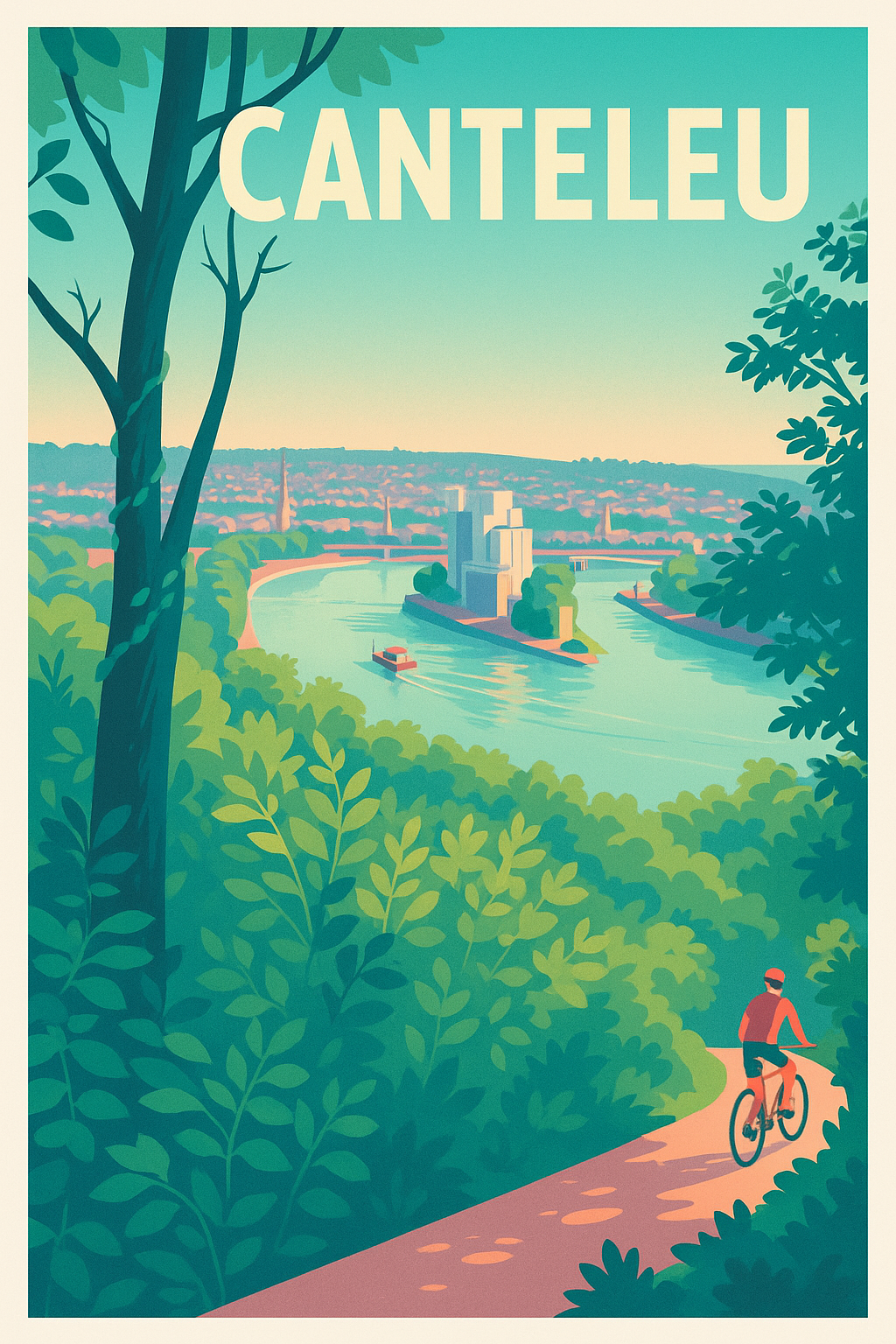 Affiche de Canteleu - Évasion nature et rivière paisible