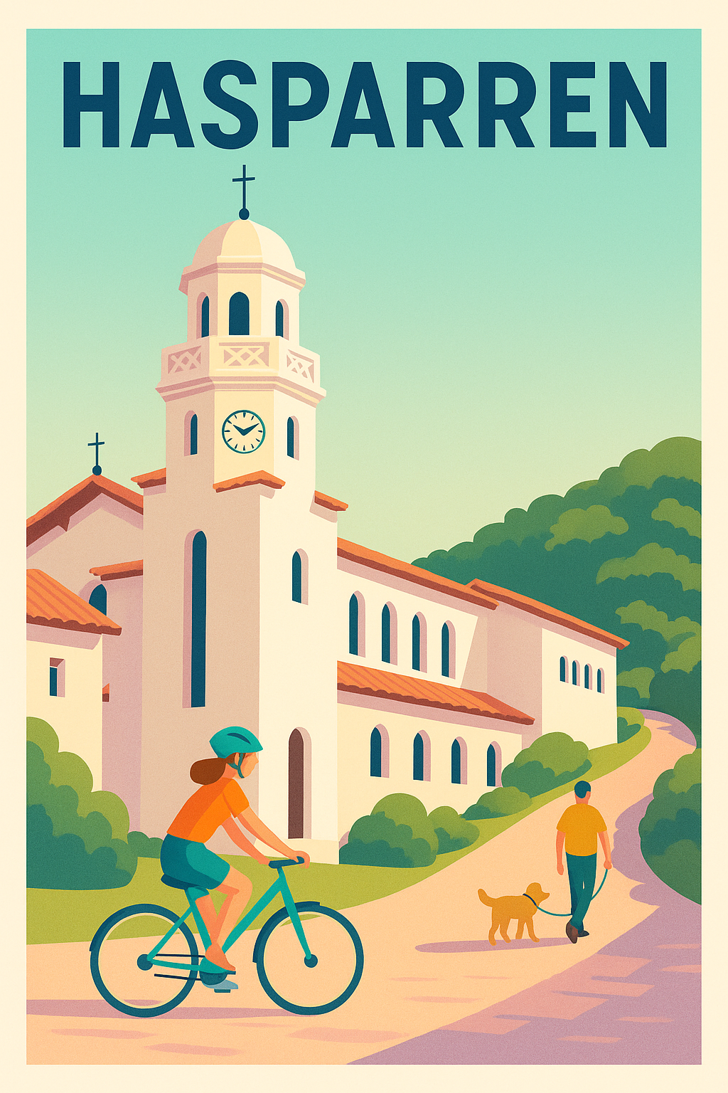 Affiche de Hasparren - Charme et douceur de la nature basque