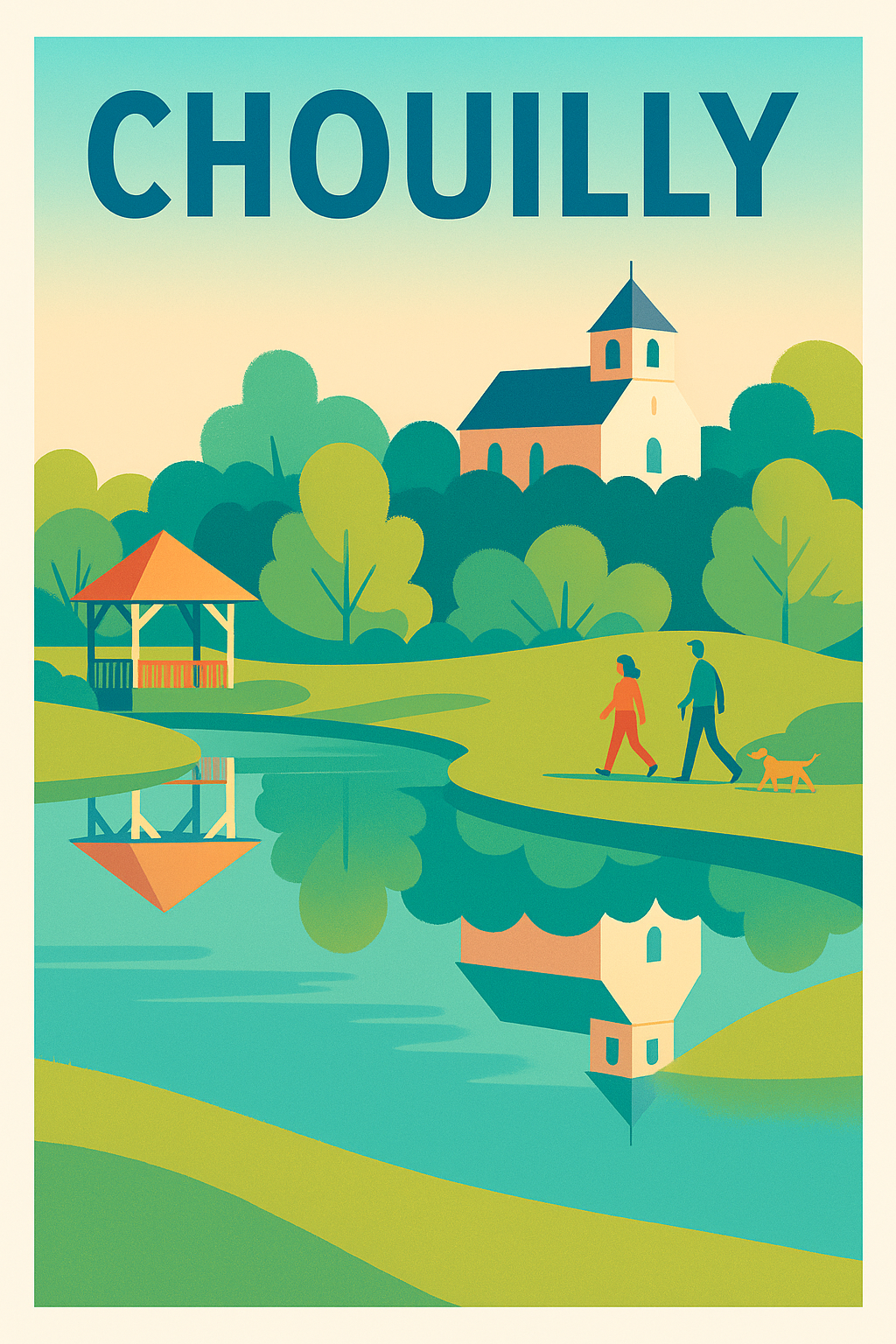 Affiche de Chouilly - L'élégance paisible de la campagne champenoise