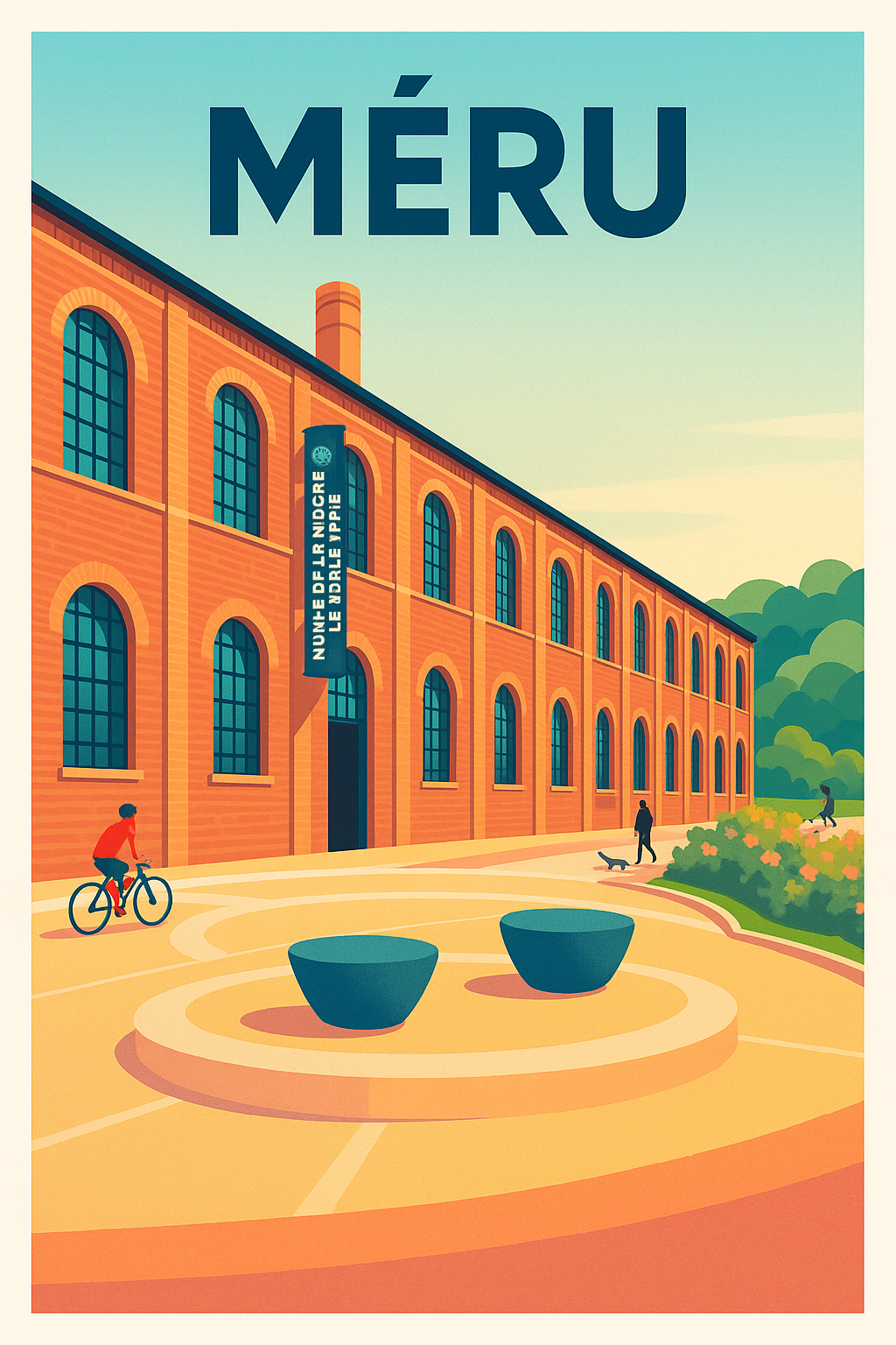 Affiche de Méru - Harmonie architecturale et douceur de vivre