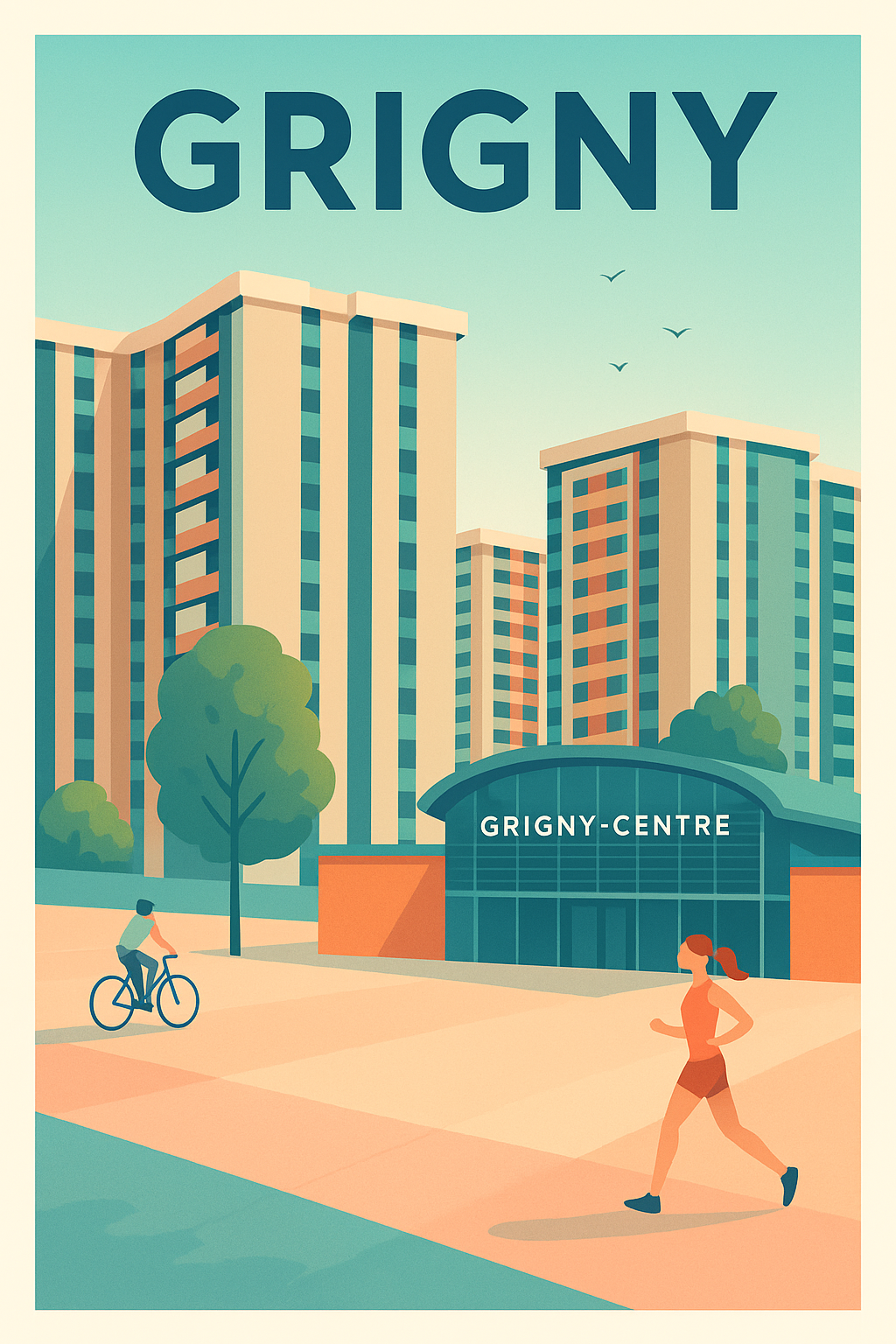 Affiche de Grigny - L'énergie du centre urbain