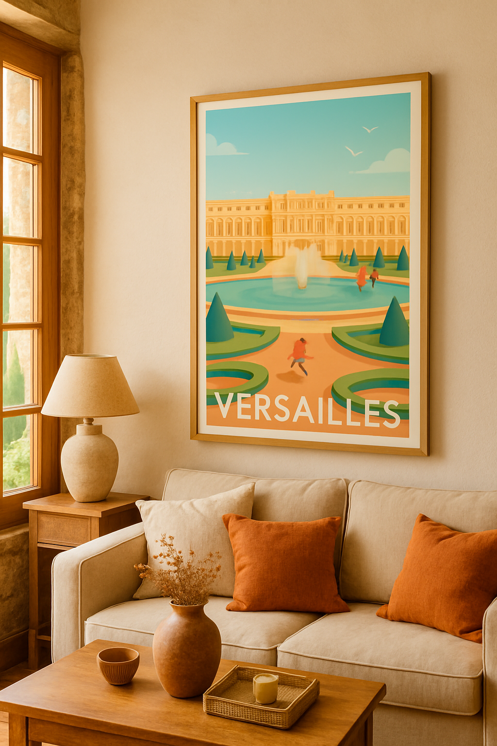 Mise en situation Affiche de Versailles - Élégance royale au jardin du Château