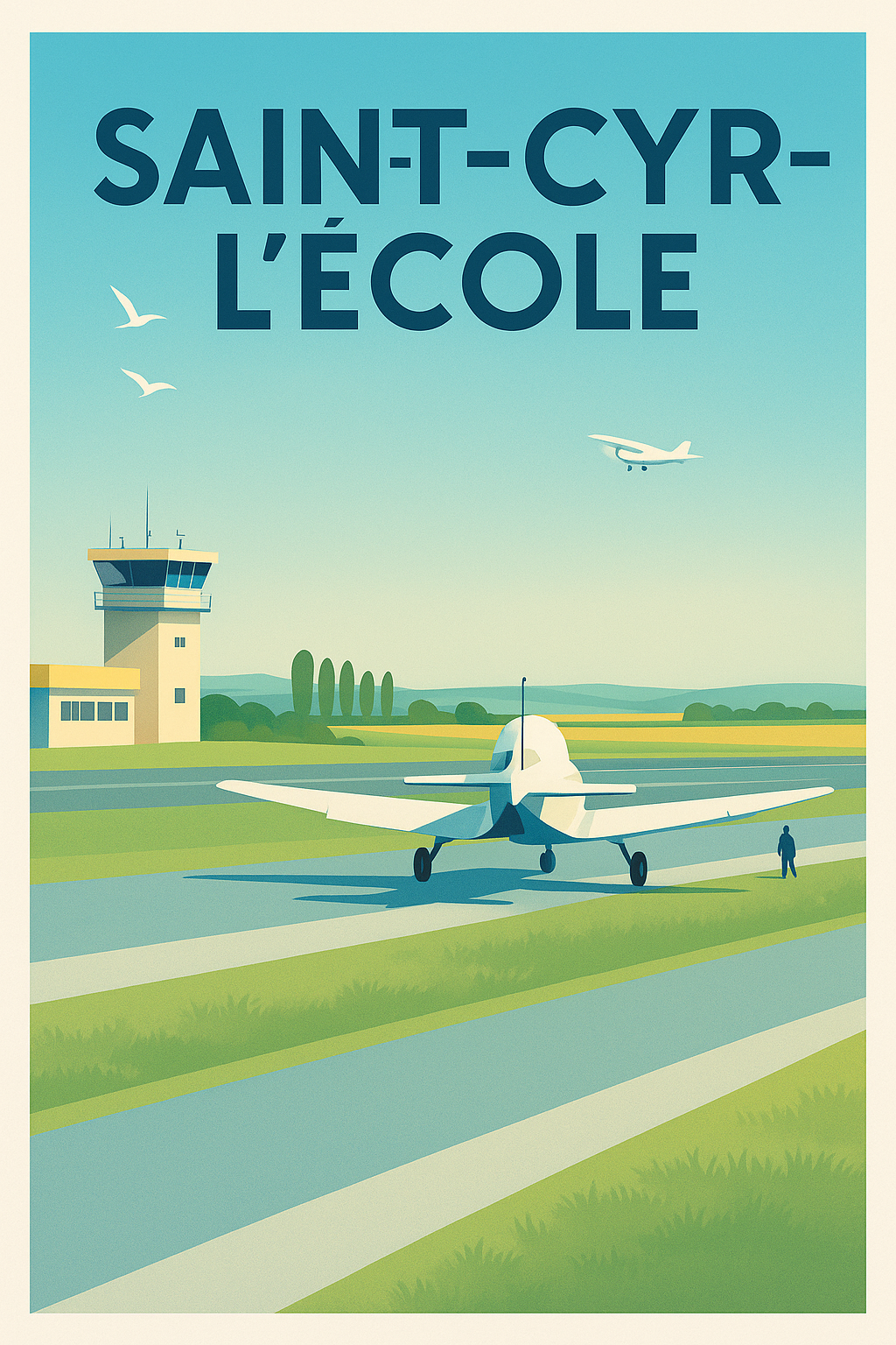 Affiche de Saint-Cyr-l'École - L'envol au cœur de l'aérodrome