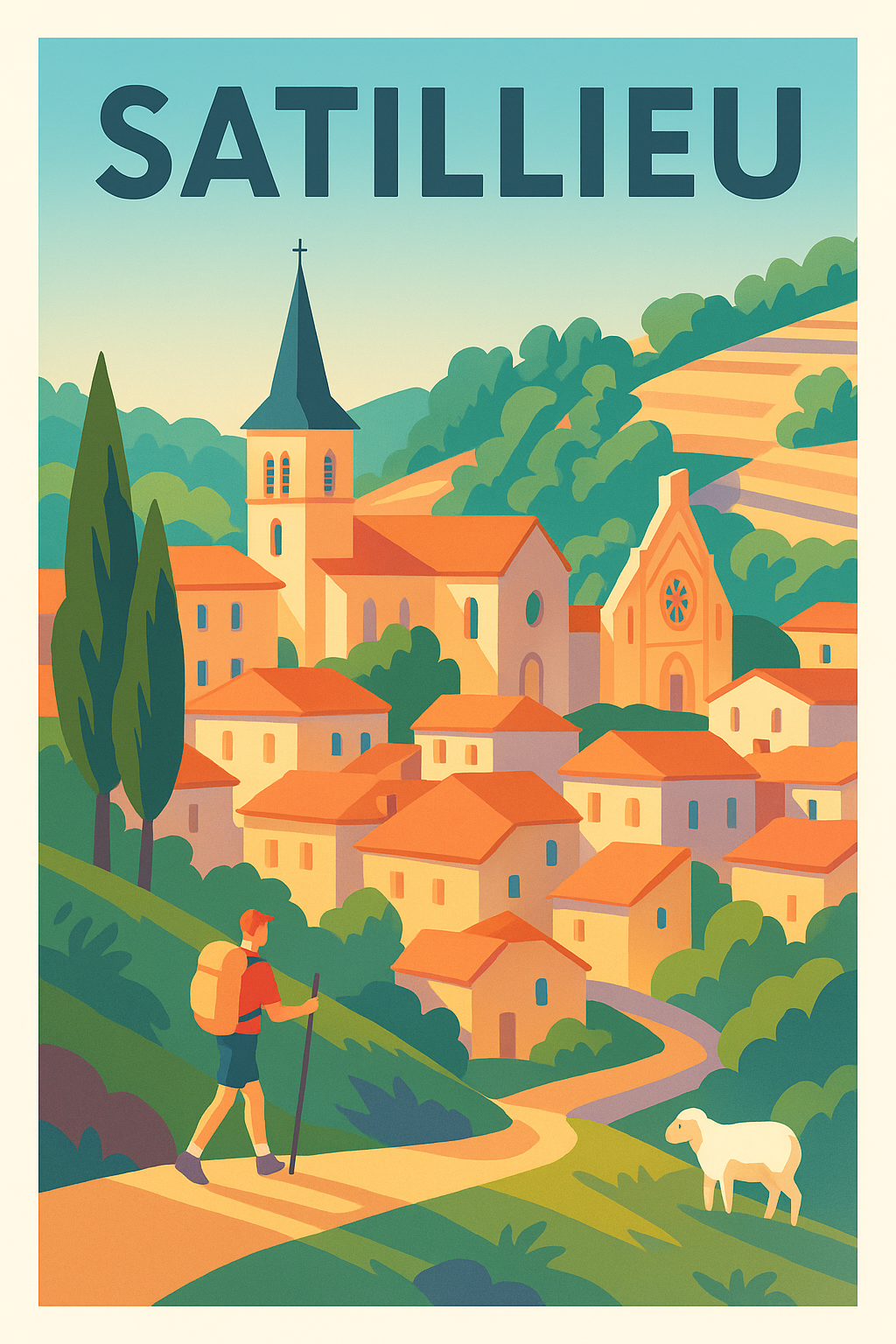 Affiche de Satillieu - Charme pittoresque et nature préservée
