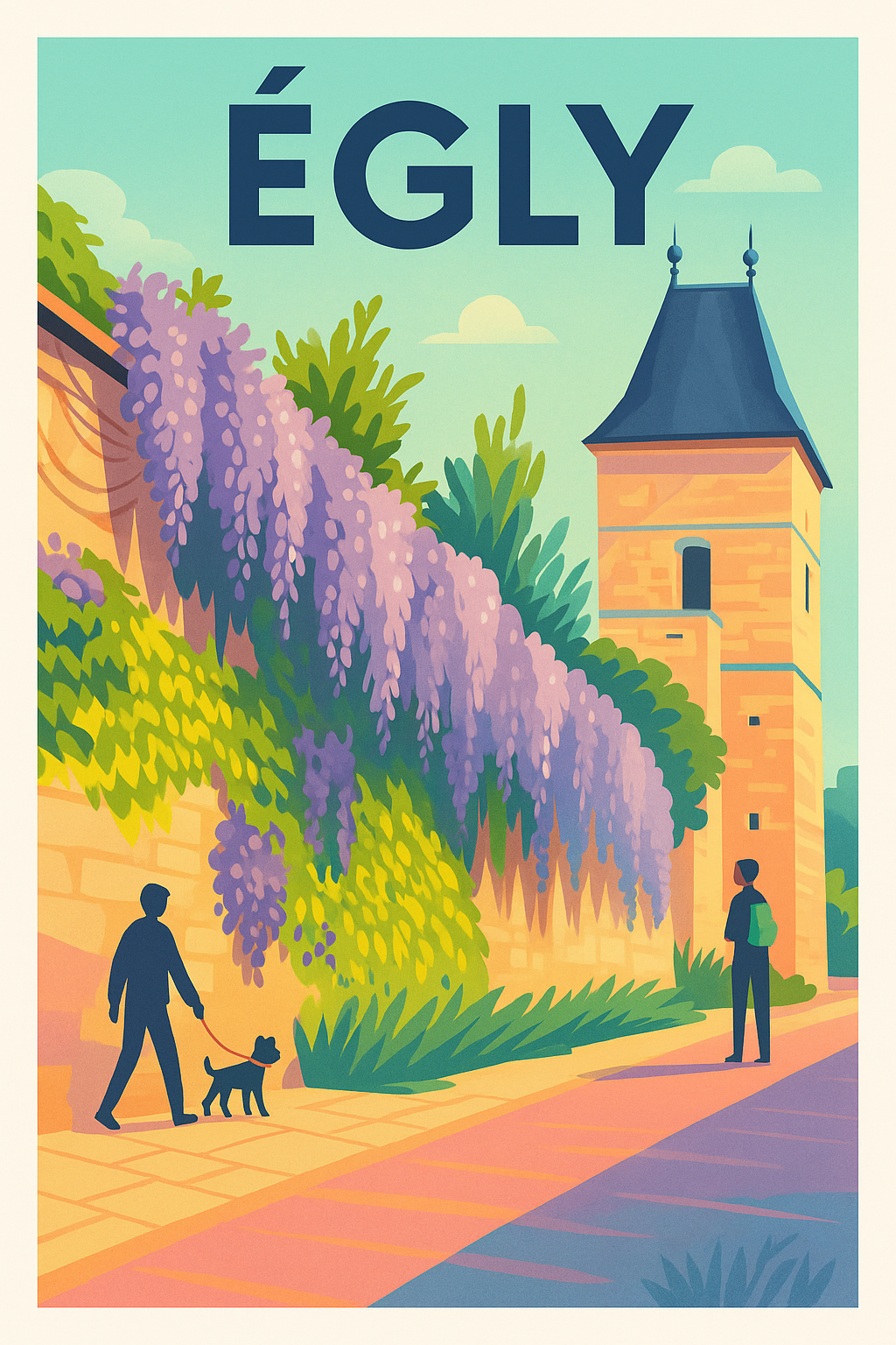 Affiche de Égly - Promenade au cœur d'un village fleuri