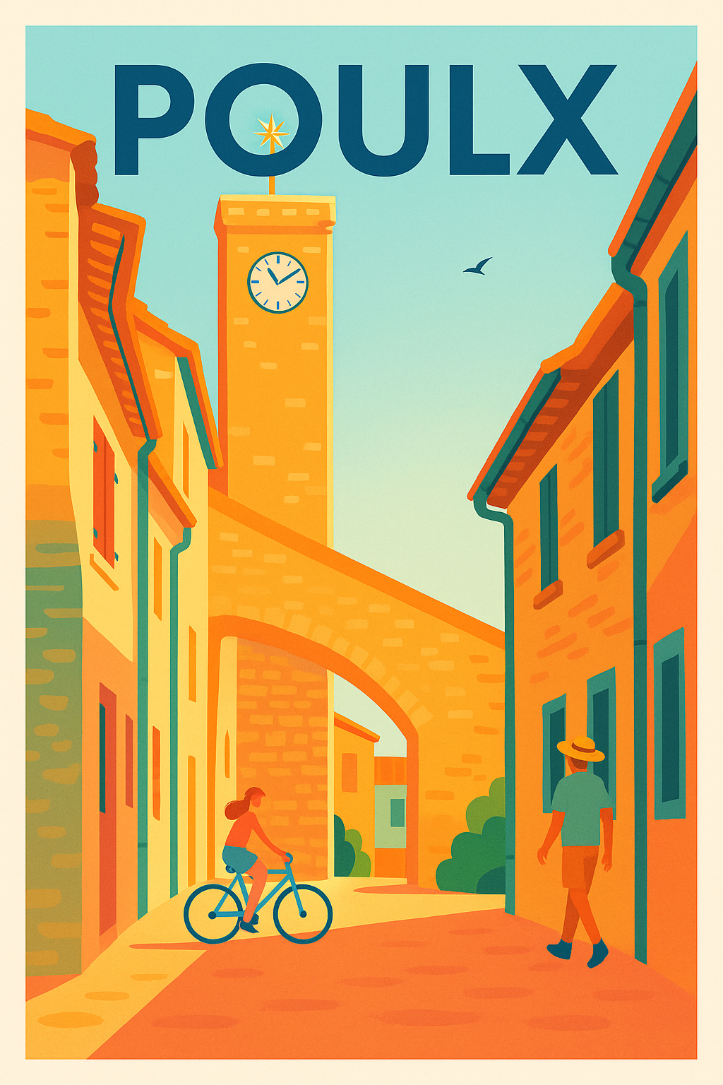 Affiche de Poulx - Charme pittoresque du Sud