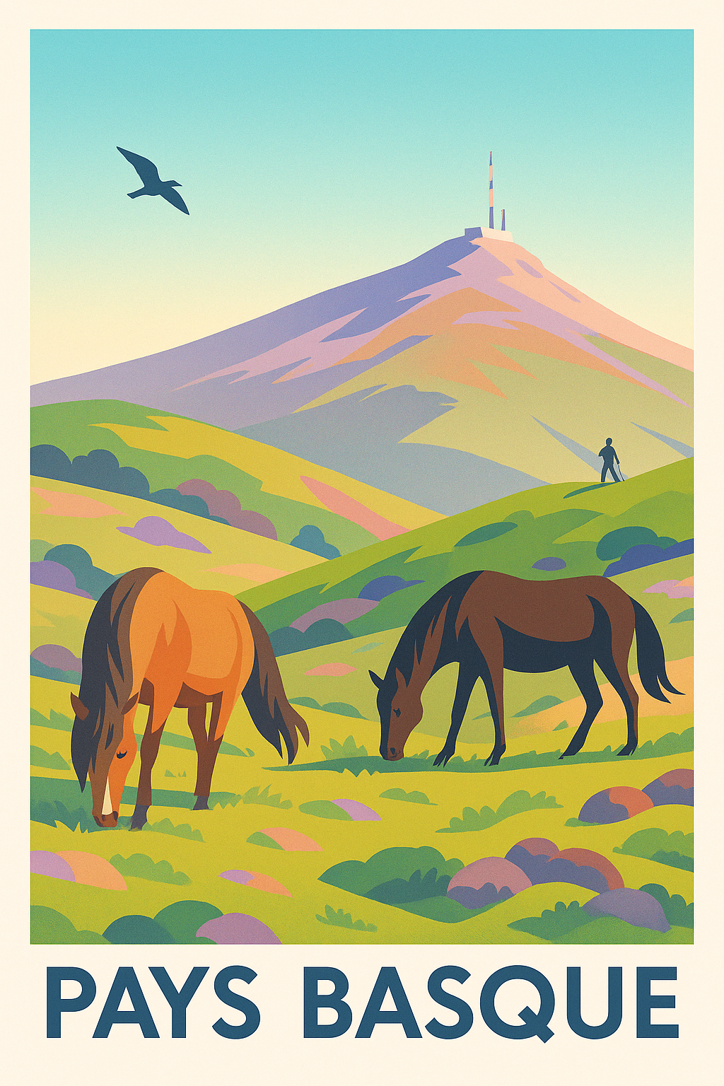 Affiche de Pays Basque - Évasion bucolique aux portes des montagnes
